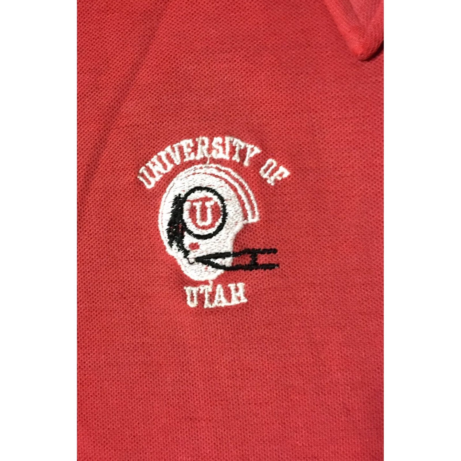 Vintage VINTAGE University Of Utah Football Polo Shirt M USA Track Grunge 60s 70s Red Shirt Mens Size US M / EU 48-50 / 2 - 3 Thumbnail