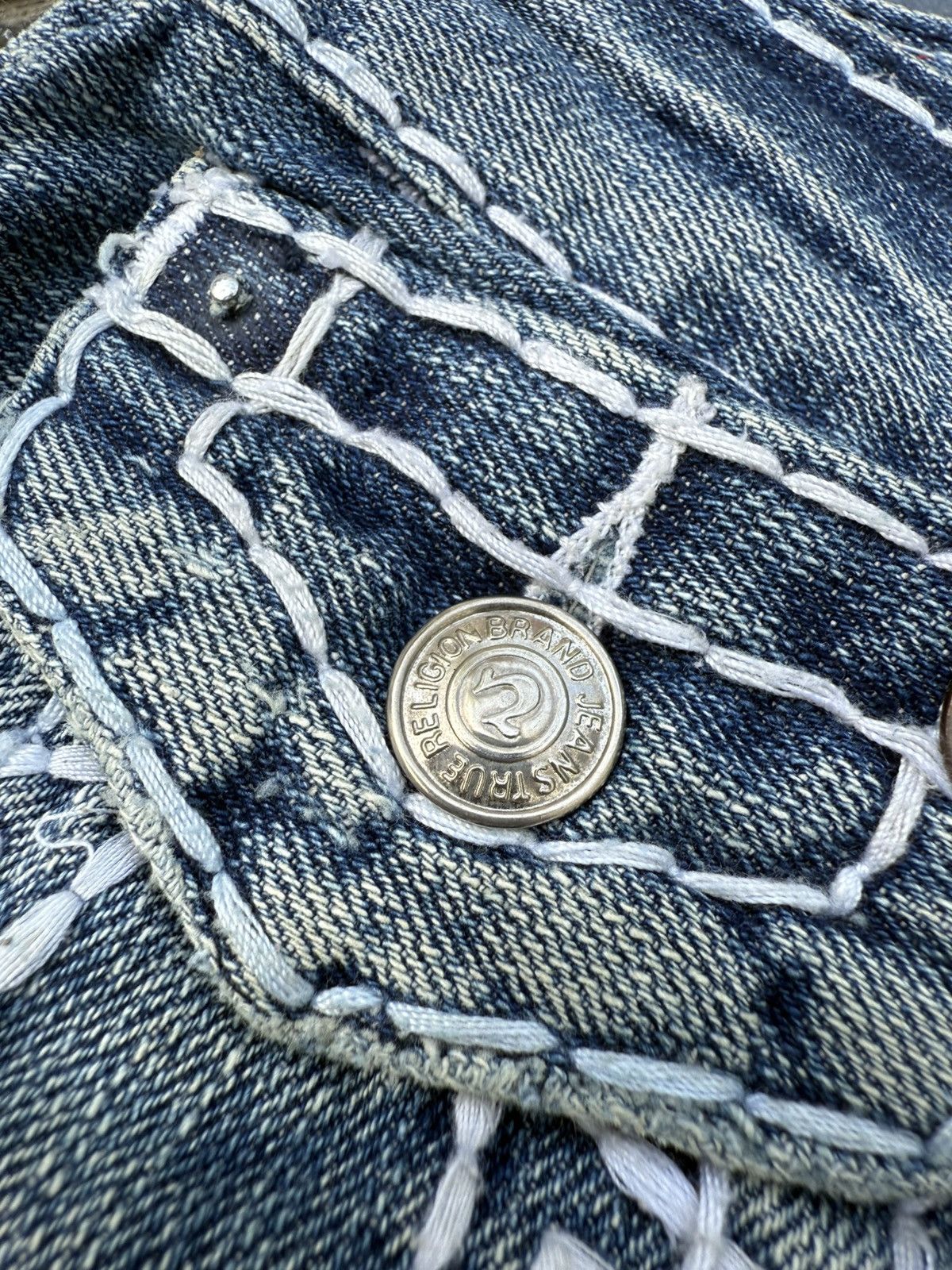 True Religion 90’s TRUE RELIGION RARE VINTAGE POCKET LOGO Y2K DENIM PANTS Size US 32 / EU 48 - 13 Thumbnail