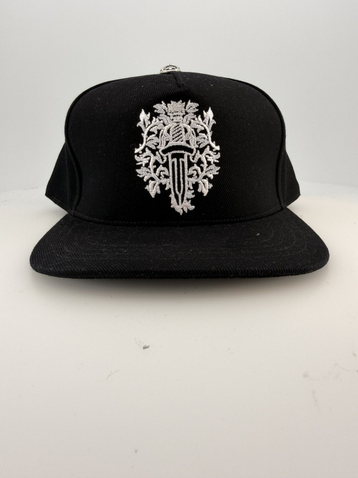 Chrome Hearts Chrome Hearts Dagger Denim Baseball Hat Black/White Size ONE SIZE - 1 Thumbnail