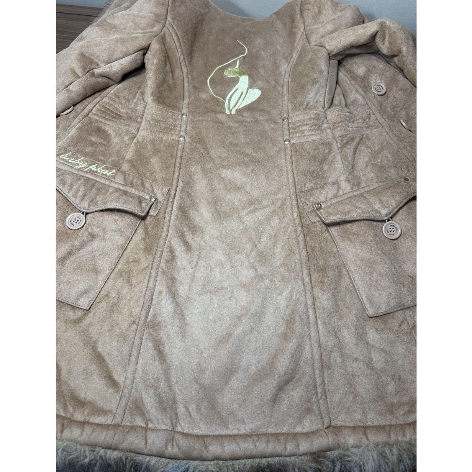 Other Vintage 90’s Baby Phat Girls Small Coat Faux Suede Size XXS / US 00 / IT 34 - 21 Thumbnail