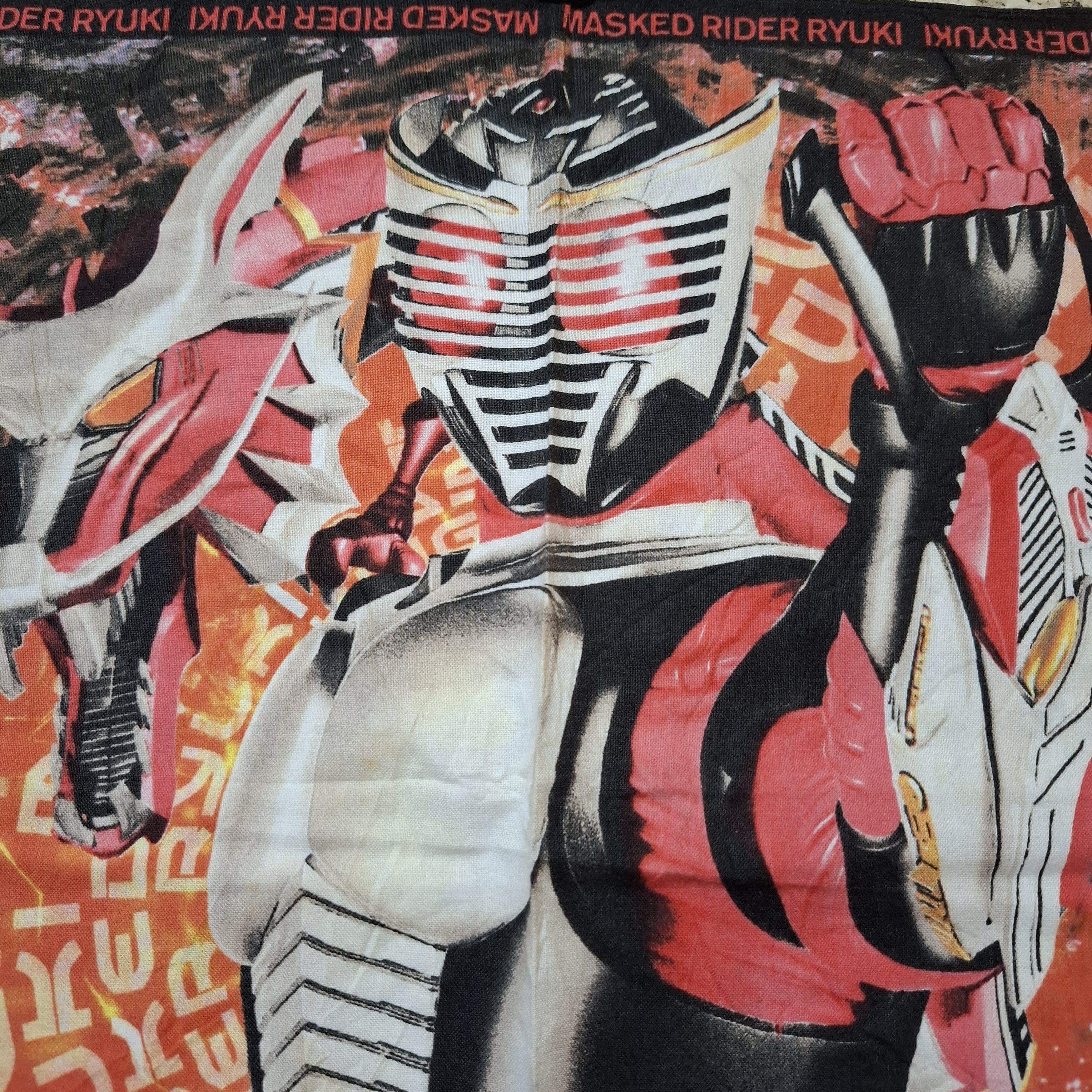 Other VERY RARE Vintage 2002 Masked Kamen Rider Ryuki Handkerchief Size ONE SIZE - 6 Thumbnail