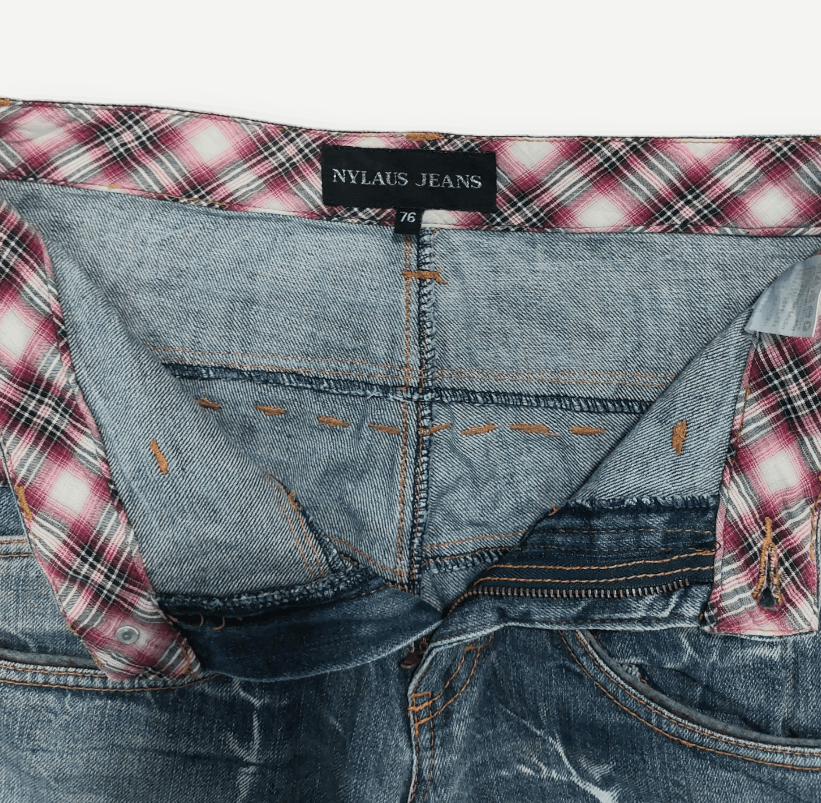 Vintage Nylaus Double Waist Seditionaries Denim Size US 30 / EU 46 - 4 Thumbnail