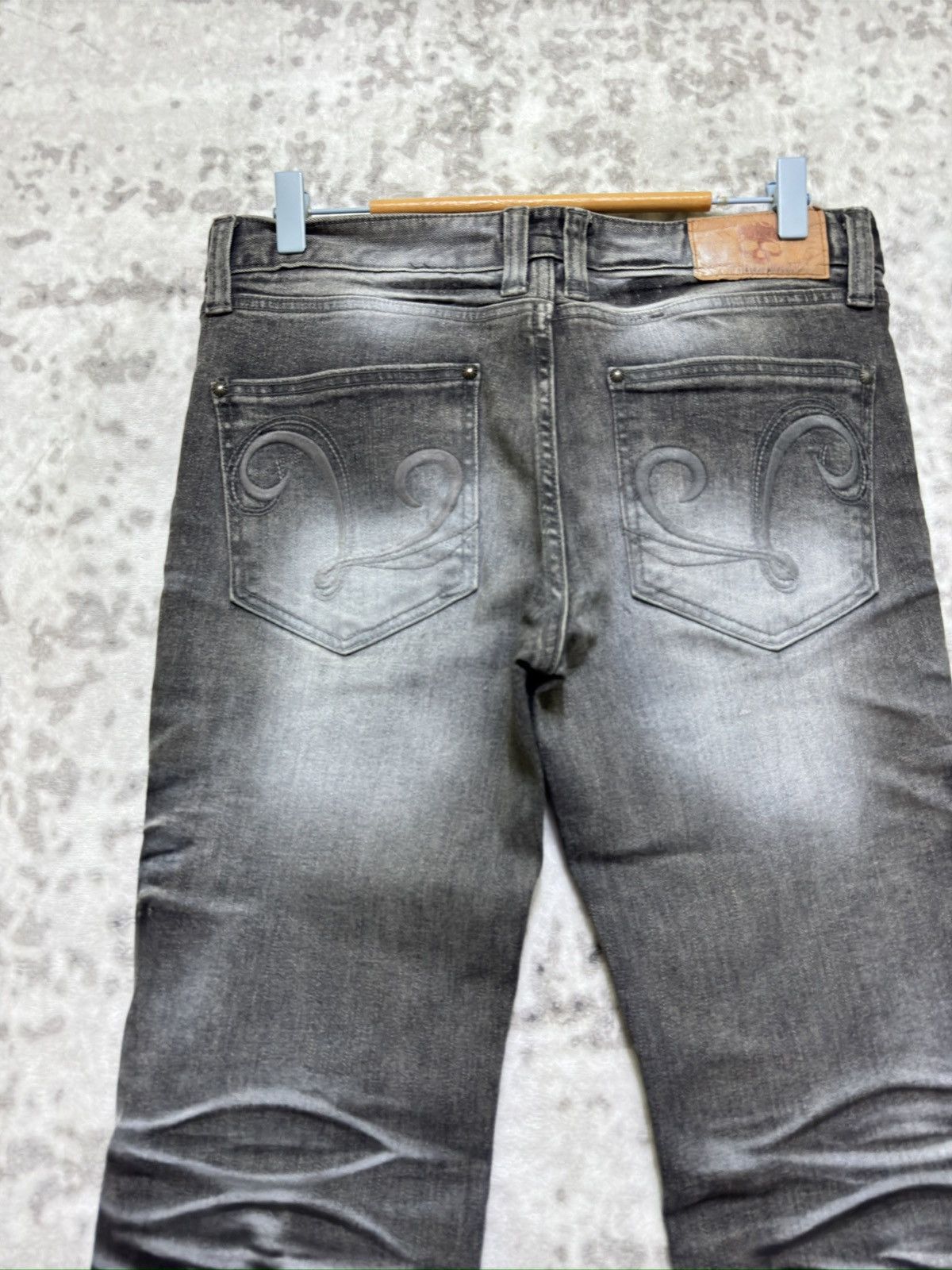 If Six Was Nine Vintage Lagust Claw Marks Acid Wash Denim Jeans Size US 31 - 9 Thumbnail