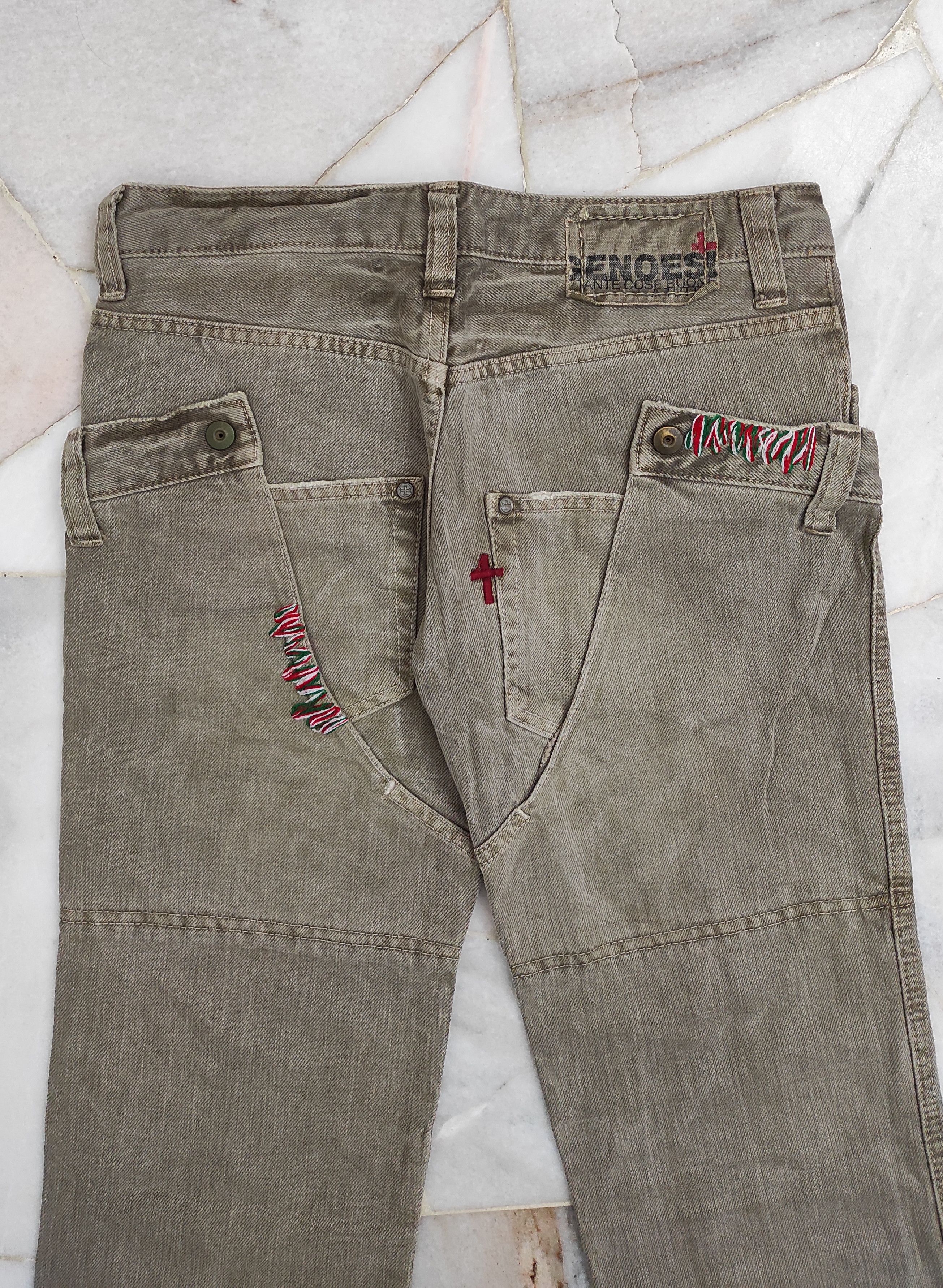 Japanese Brand Fw2000 Rare GENOESE Flip Pocket extraordinary Jeans Size 29" - 12 Thumbnail