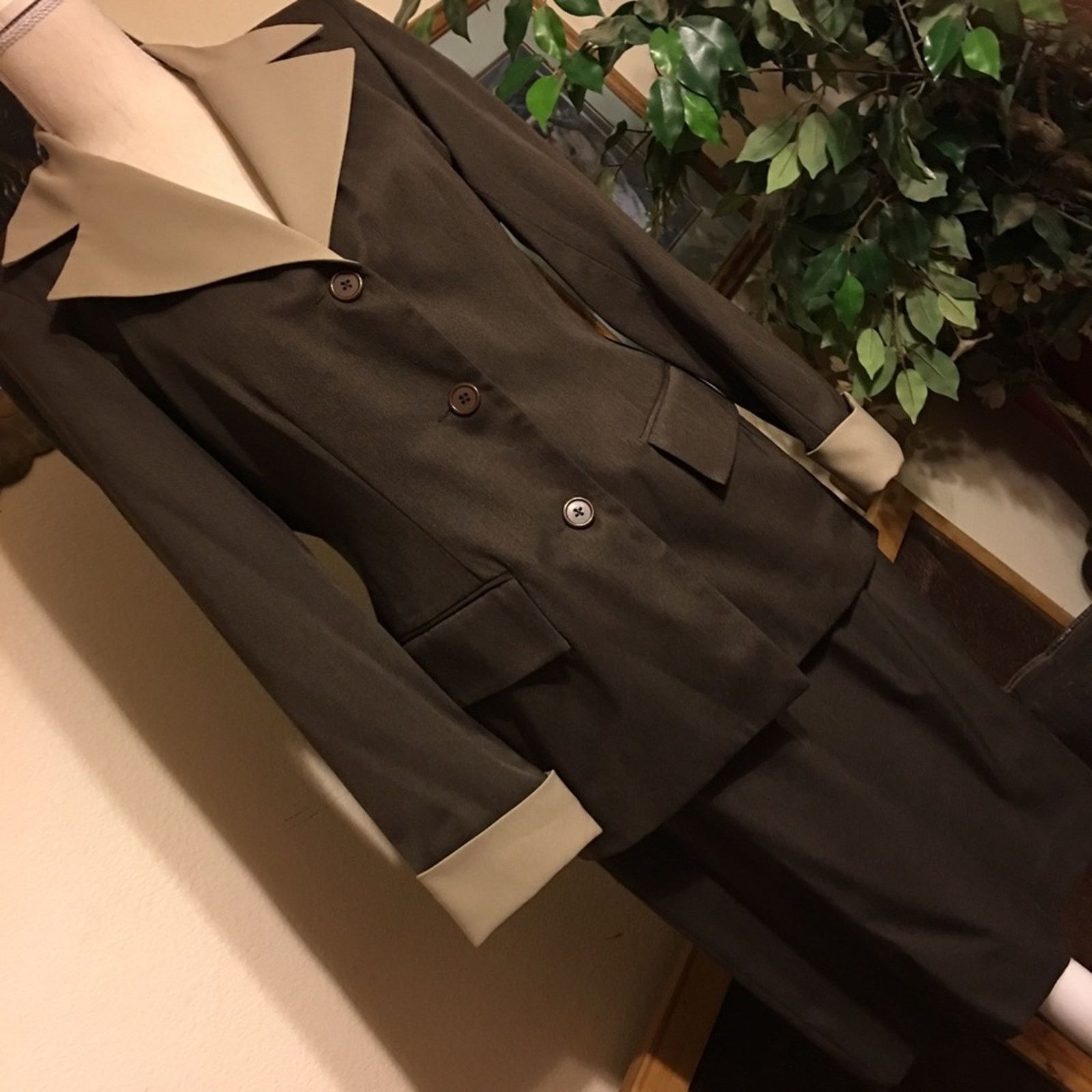 Vintage Lew Magram New York style collared skirt suit Size M / US 6-8 / IT 42-44 - 2 Thumbnail