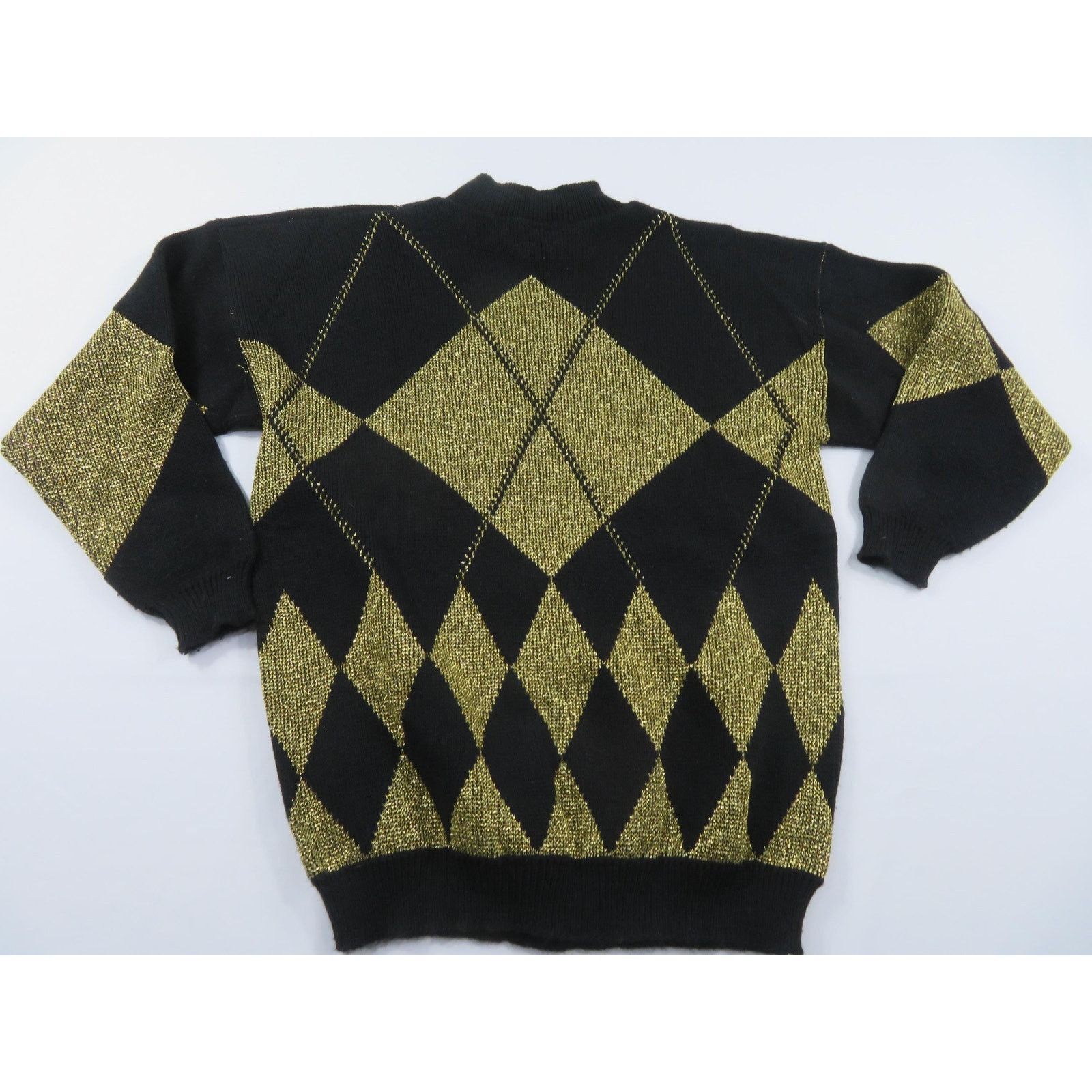 Other JJ Browne Black & Gold Glitter Sweater, Geometric Sz M 90s Size M / US 6-8 / IT 42-44 - 2 Thumbnail