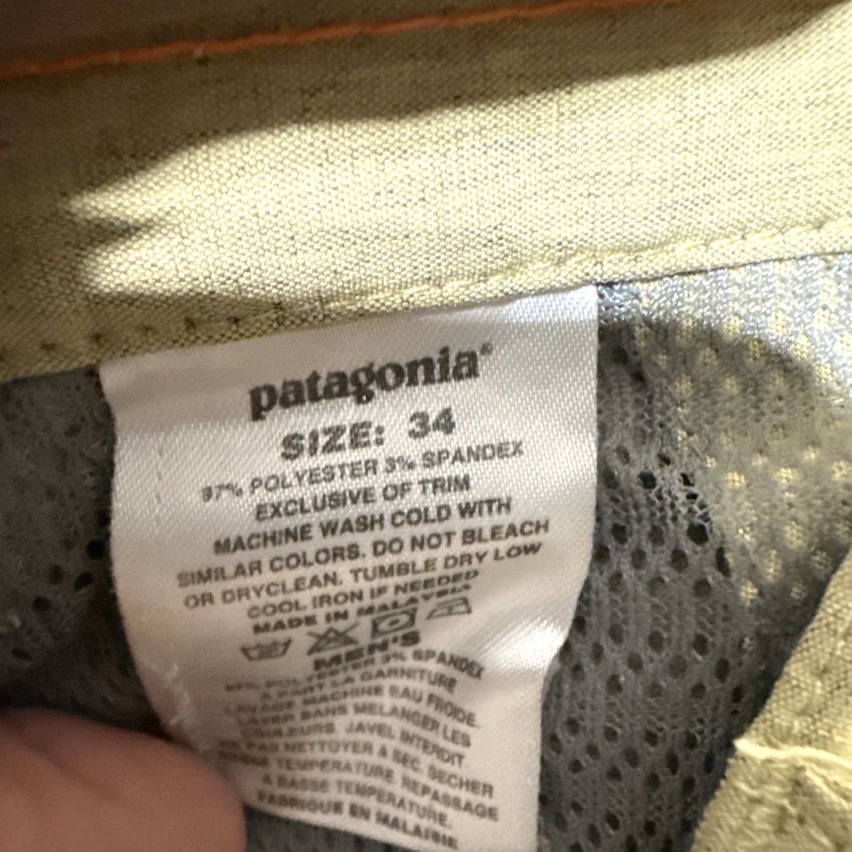 Patagonia Patagonia Pants Mens 34 Beige Chino Outdoor Hiking Pockets Flat Front Regular 31 Inseam Size US 34 / EU 50 - 5 Thumbnail