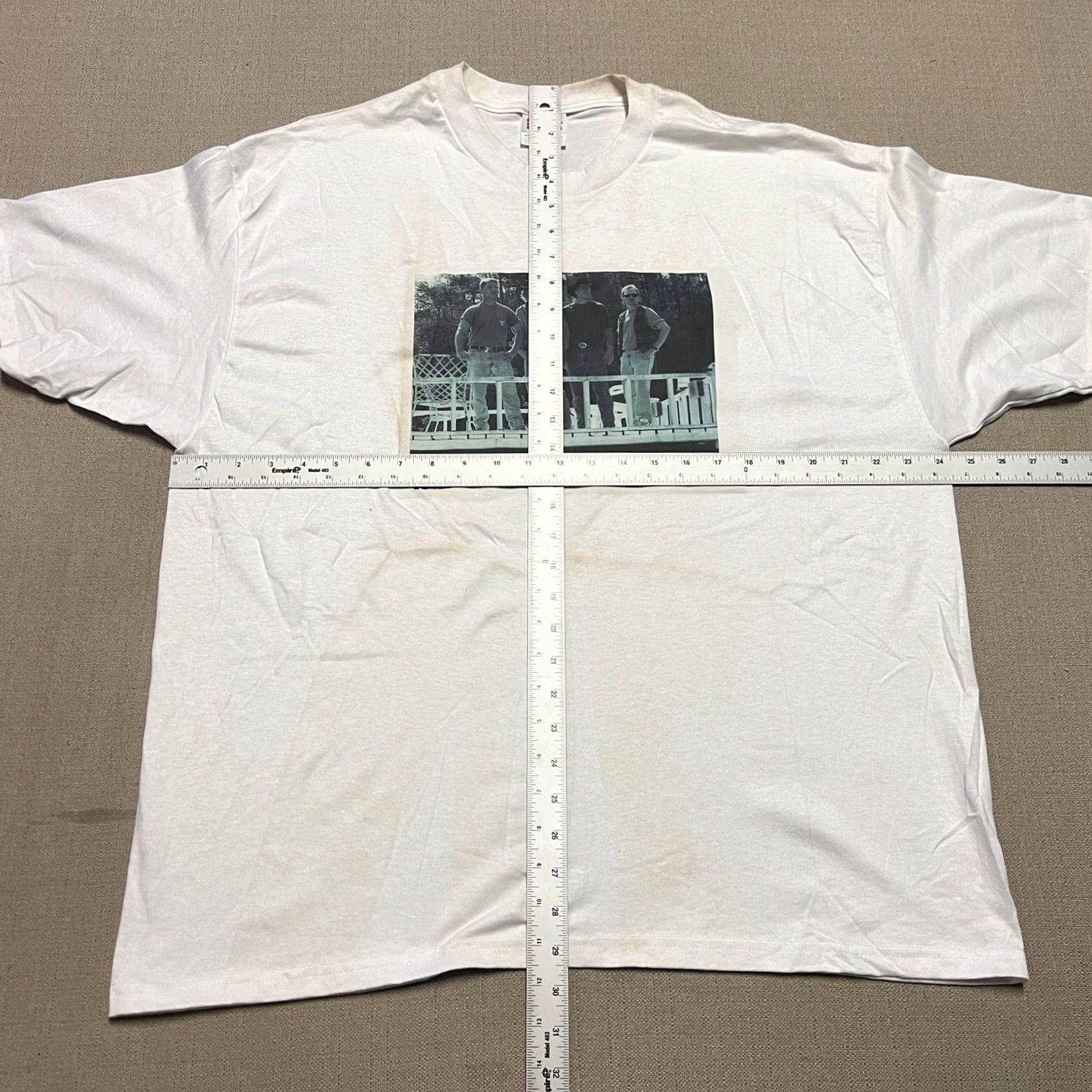 Hanes VINTAGE Stump Burner T Shirt Mens XL Rock Band Graphic Hanes White Cotton Blend Crew Neck Short Sleeve Graphic Print 90s Size US XL / EU 56 / 4 - 3 Thumbnail