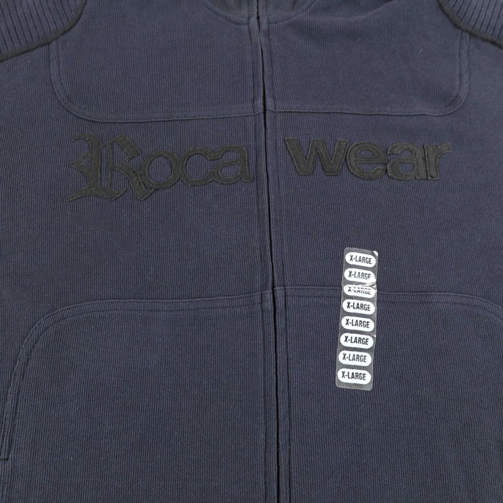Rocawear VINTAGE Rocawear Jacket Mens XL Blue Knit Zip Stand-Up Collar Windbreaker Logo Pockets Hip Hop Outdoor 90s? Size US XL / EU 56 / 4 - 3 Thumbnail