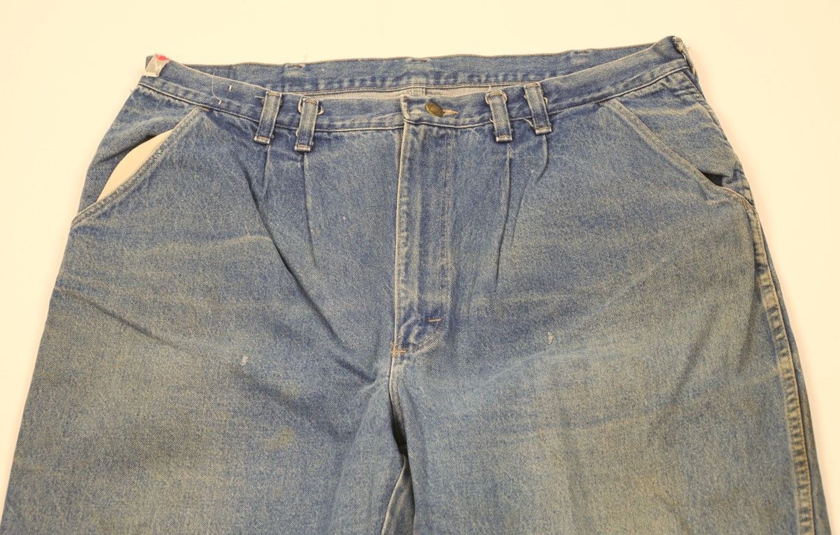 Vintage × Wrangler Vintage 80s 90s Wrangler Pleated Tapered Leg Denim Jeans USA Size US 38 / EU 54 - 2 Thumbnail