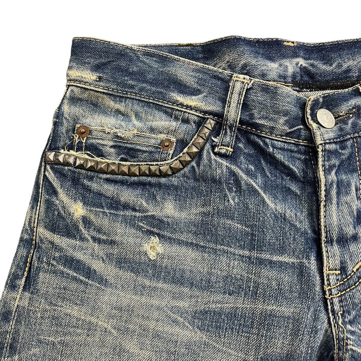 Hysteric Glamour Selvedge Hysteric Glamour Studded Distressed Denim Pants Size US 28 / EU 44 - 5 Thumbnail