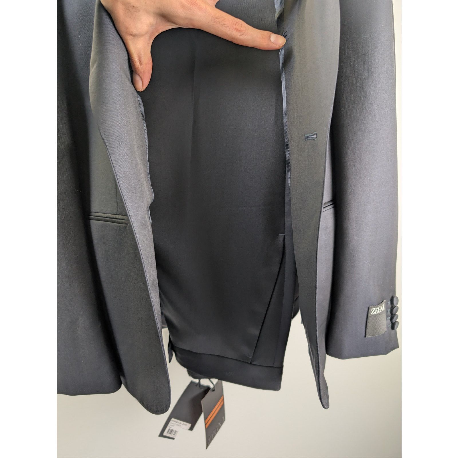 Ermenegildo Zegna o1rshd1 Mens Suit - Blazer and Casual Pants in Black Size US M / EU 48-50 / 2 - 9 Thumbnail
