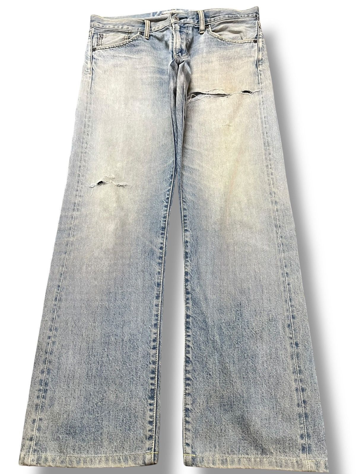 Vintage Uniqlo Selvedge Faded Distressed Denim
