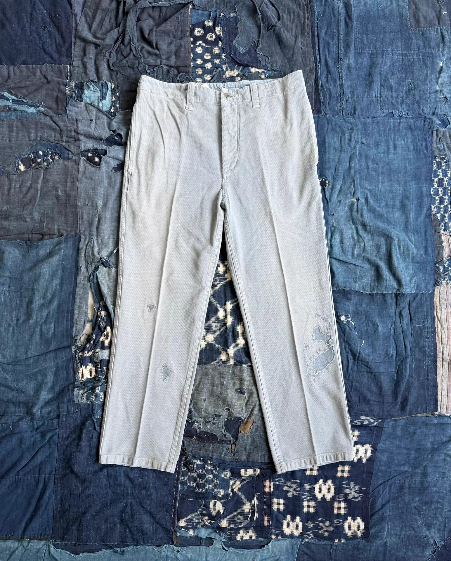 Visvim VISVIM 22SS GIFFORD LT.BLUE DMGD Washed Pants Size US 34 / EU 50 - 1 Thumbnail