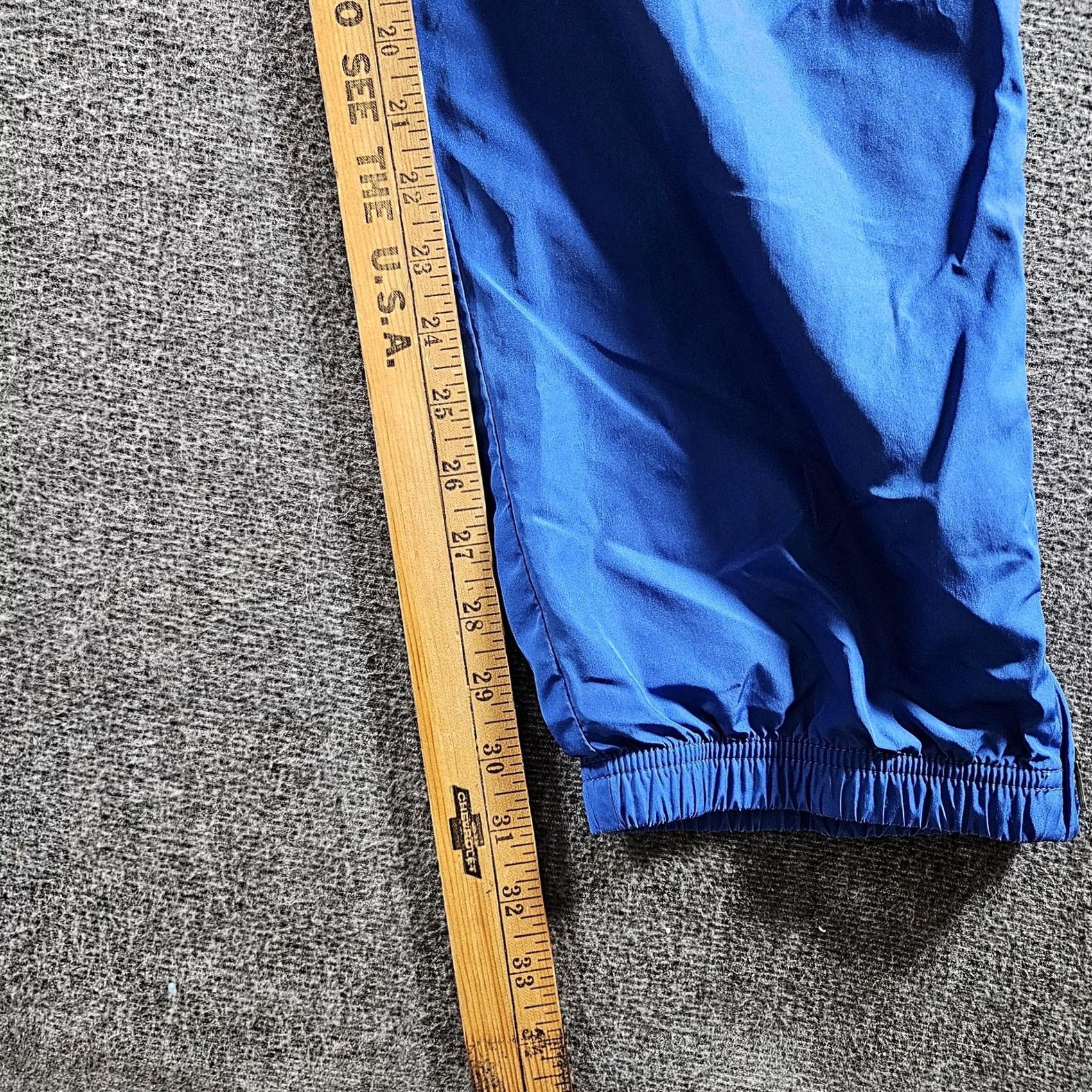 Polo Ralph Lauren Polo Sport Ralph Lauren Track Pants Mens L Blue Elastic Cuff Zip Pocket Tapered Leg 100% Polyester Athletic Activewear Regular Inseam 30in Vintage No Size US L / EU 52-54 / 3 - 7 Thumbnail
