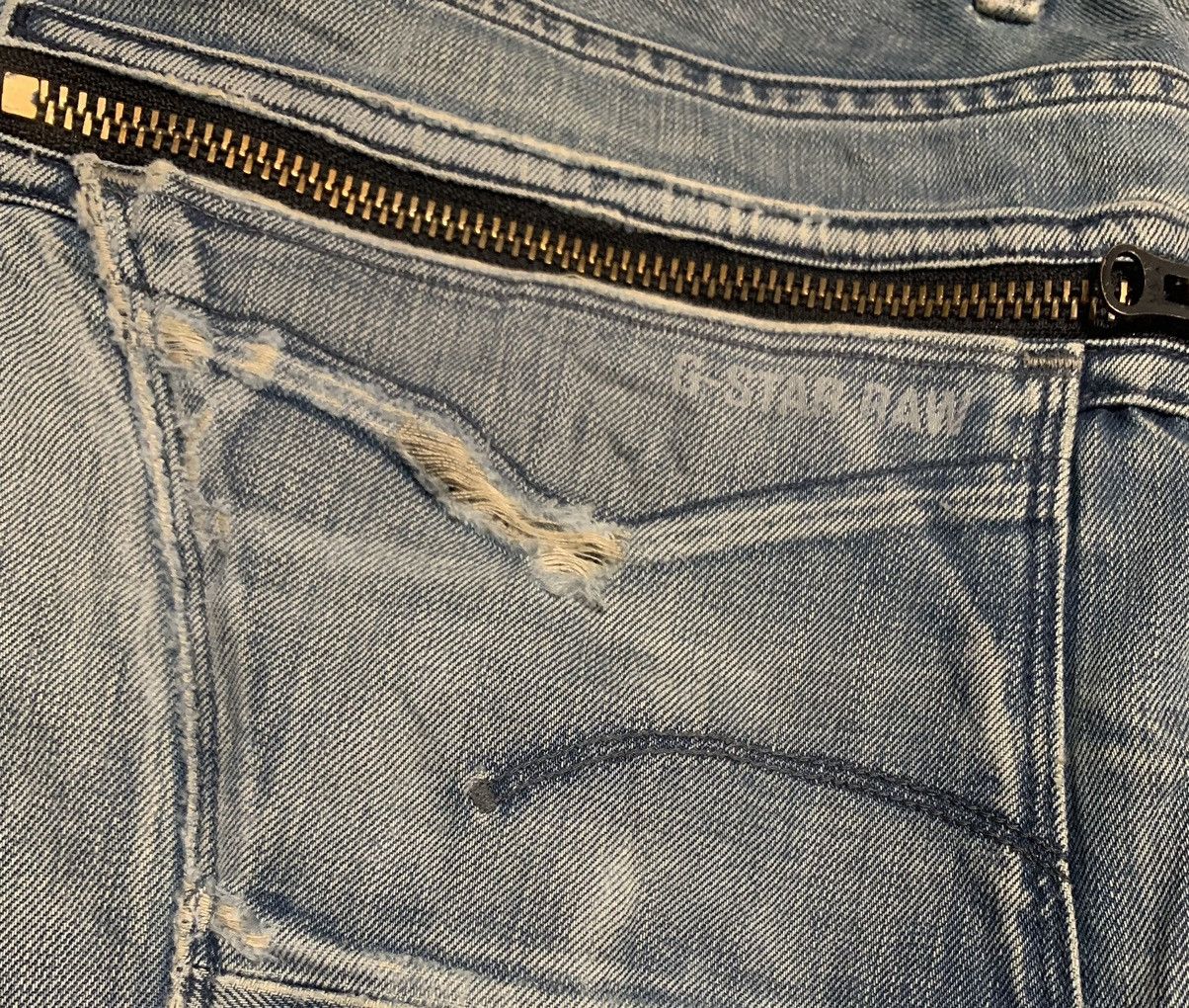 If Six Was Nine Vintage G Star Raw Curve Leg Jeans Distressed Size US 36 / EU 52 - 8 Thumbnail