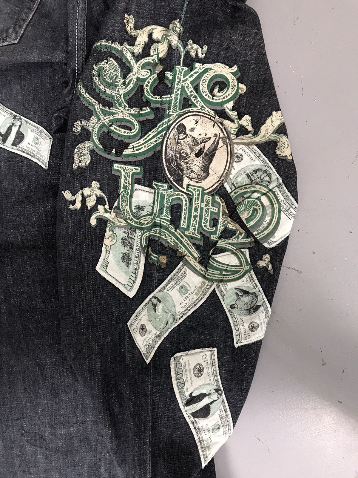 Ecko Unltd. × Vintage VTG ECKO UNLTD DOLLAR 💵 DENIM Size US 34 / EU 50 - 10 Thumbnail