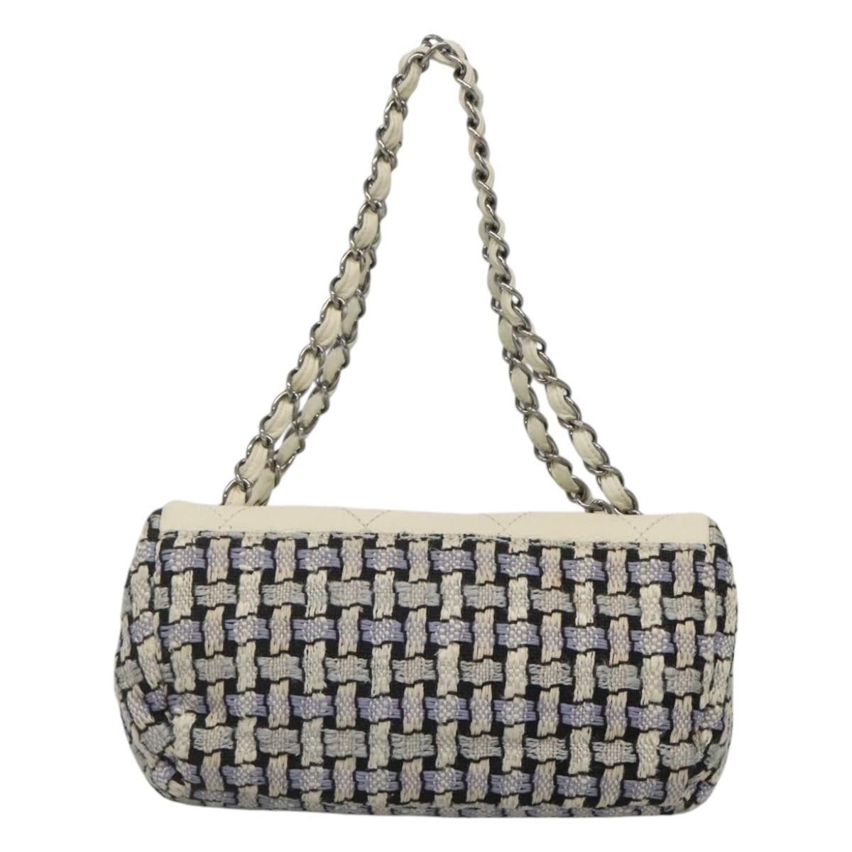 Chanel CHANEL Chain Shoulder Bag Tweed Blue CC Size ONE SIZE - 2 Thumbnail