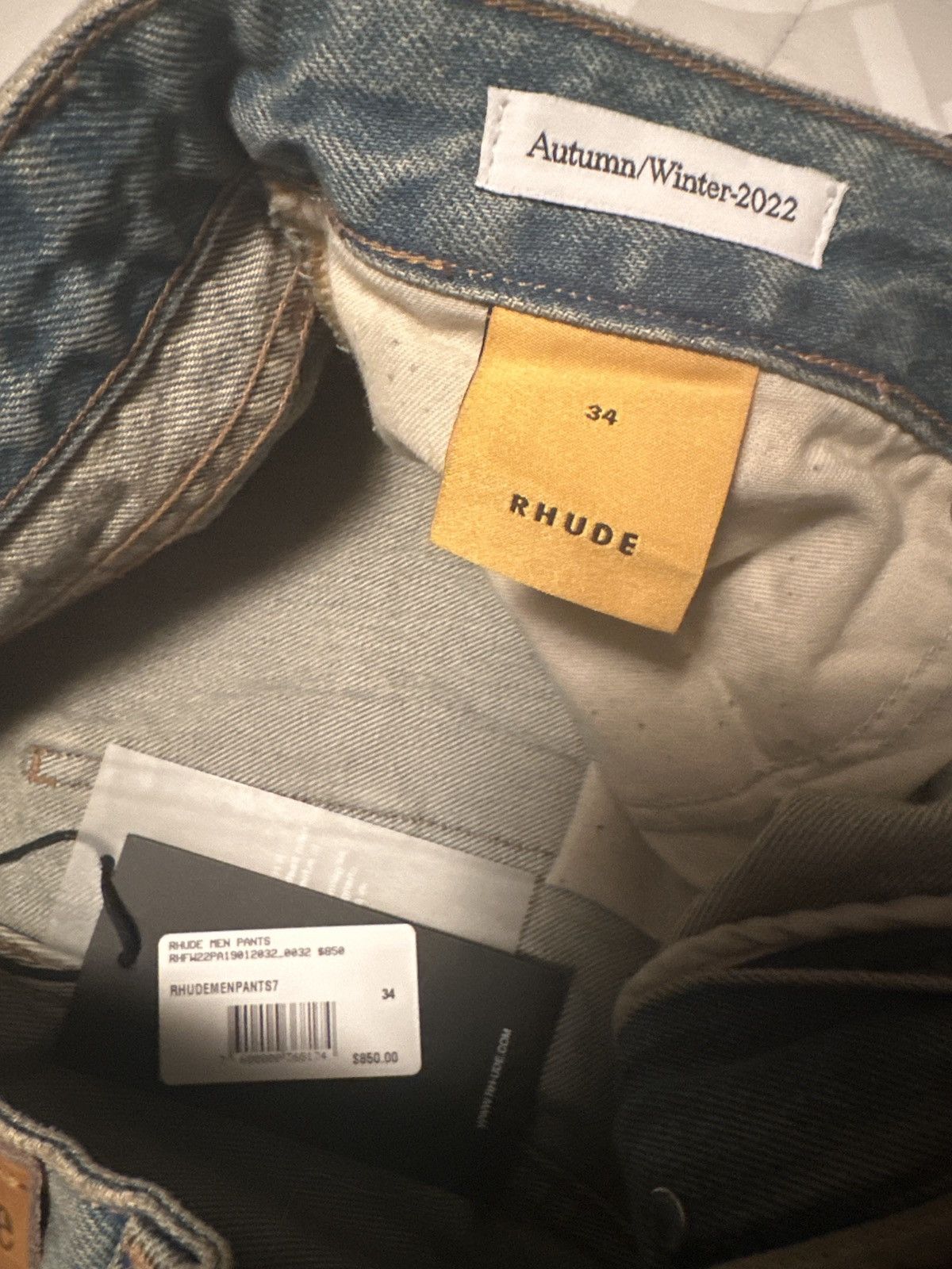 Rhude Rhude “Race Money Bull Graphic Denim Jeans Men’s Size 34-32 Size US 34 / EU 50 - 12 Thumbnail