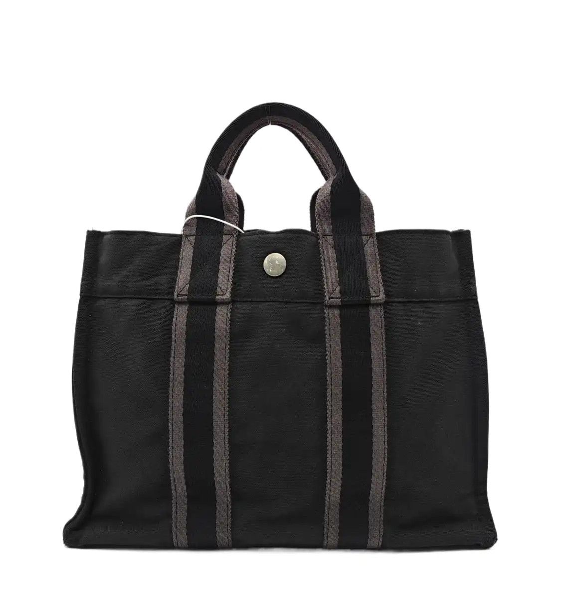 Hermes Hermes Fourre Tout Small black canvas handbag silver hardware Size ONE SIZE - 1 Thumbnail