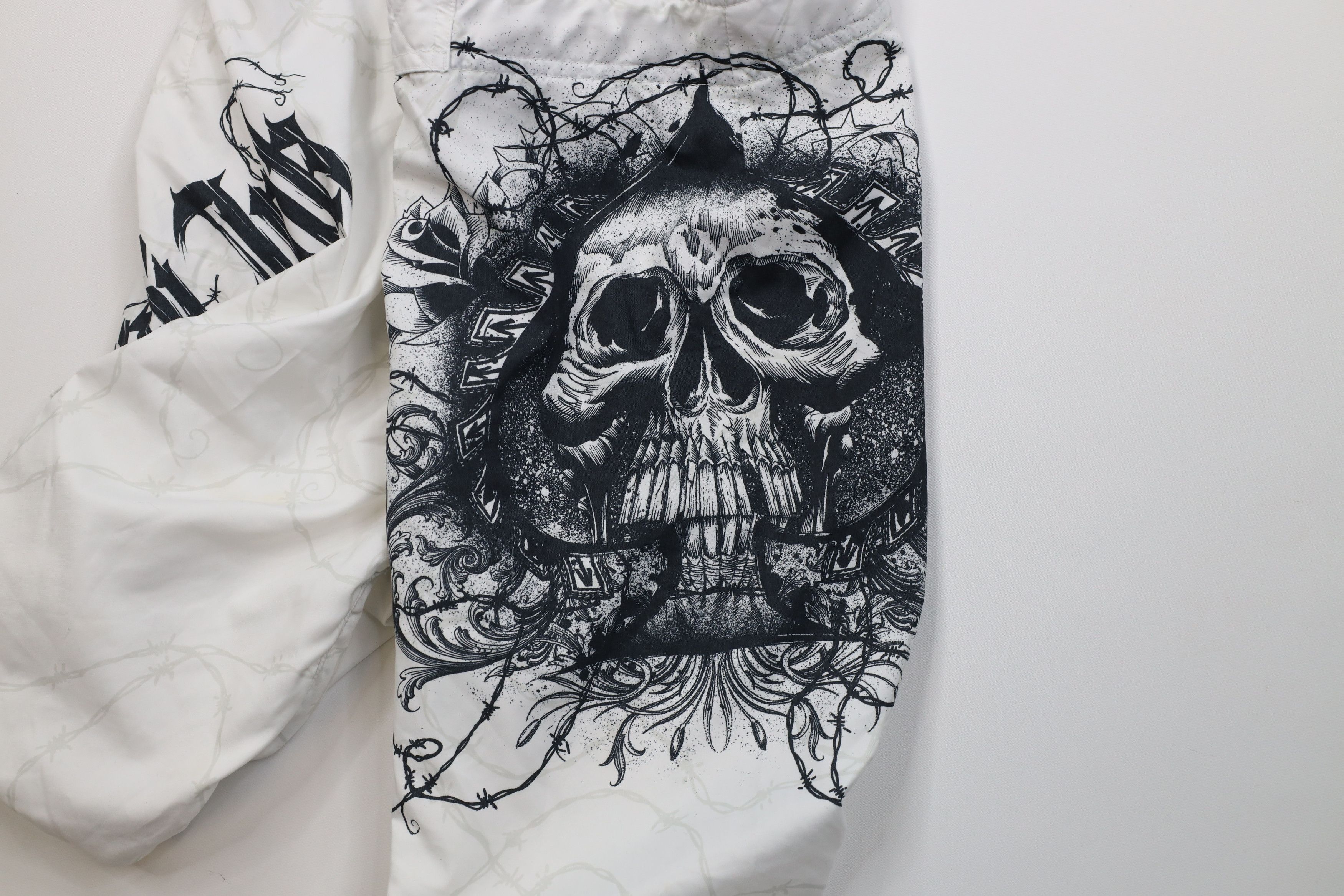 Vintage Vintage Y2K Streetwear Wire Skull Lined Board Shorts White Size US 36 / EU 52 - 7 Thumbnail