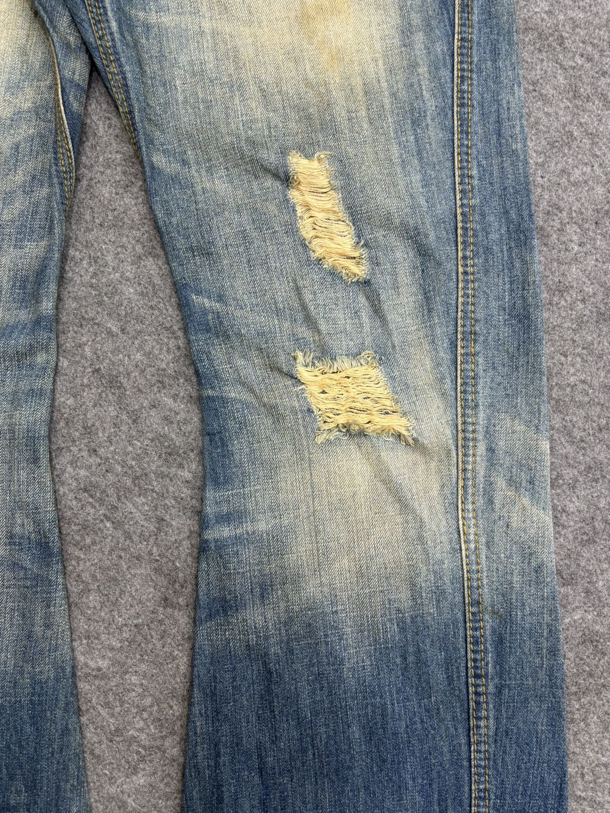 Japanese Brand 💥Japan Style Flare💥Hideaways Curve Distressed Denim F582 Size US 33 - 5 Thumbnail
