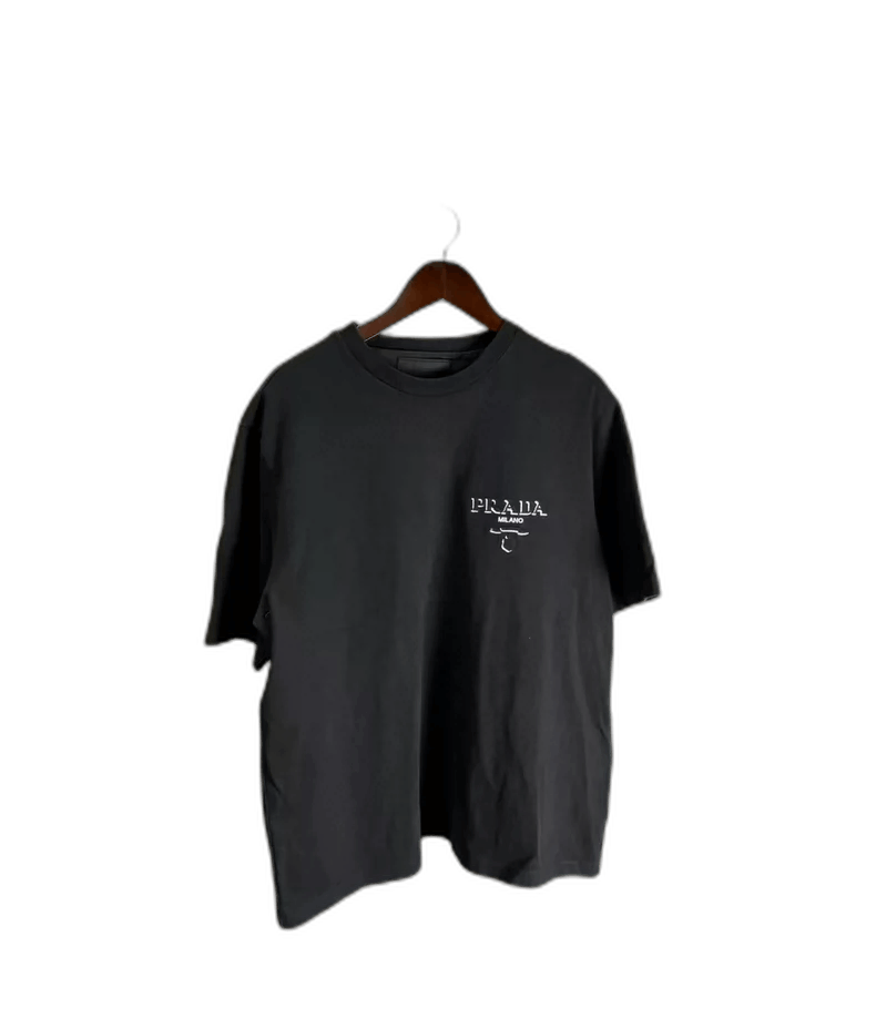 Prada Prada Black Letter Print Short Sleeve Shirt-2506 Size US L / EU 52-54 / 3 - 1 Thumbnail