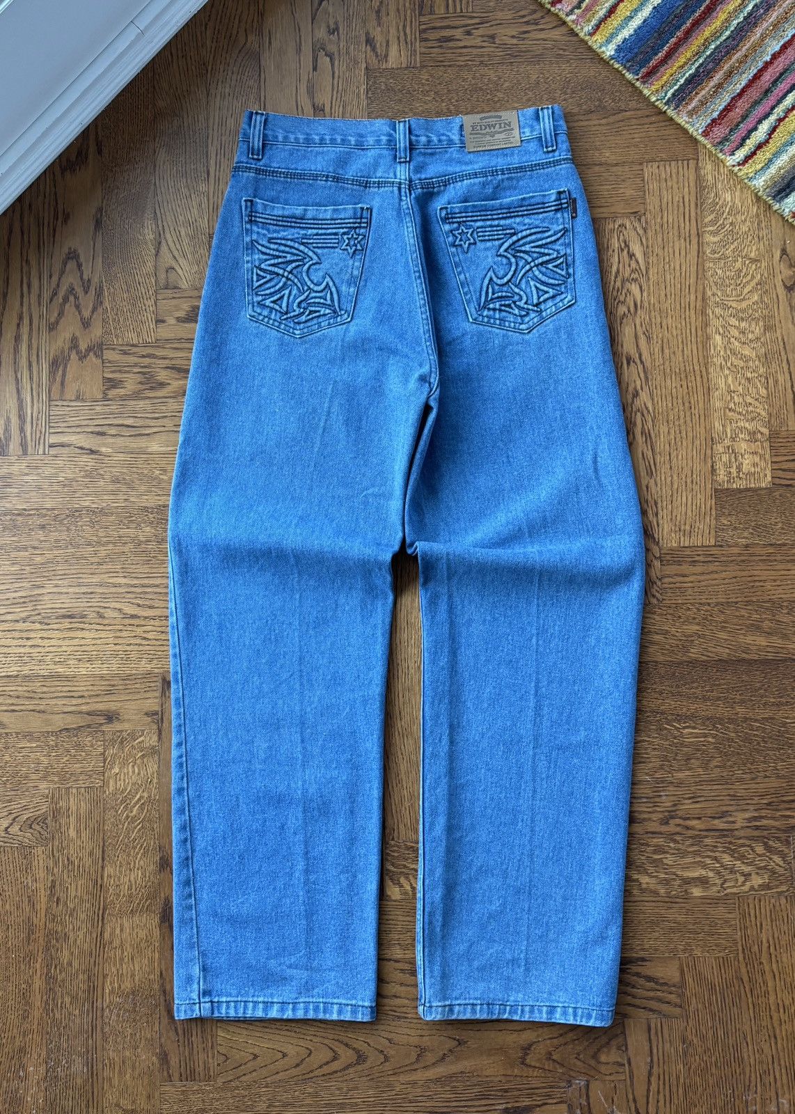 Edwin Vintage Edwin Jeans by Infiniti 1990s 3D Embroidered Size US 33 - 2 Thumbnail