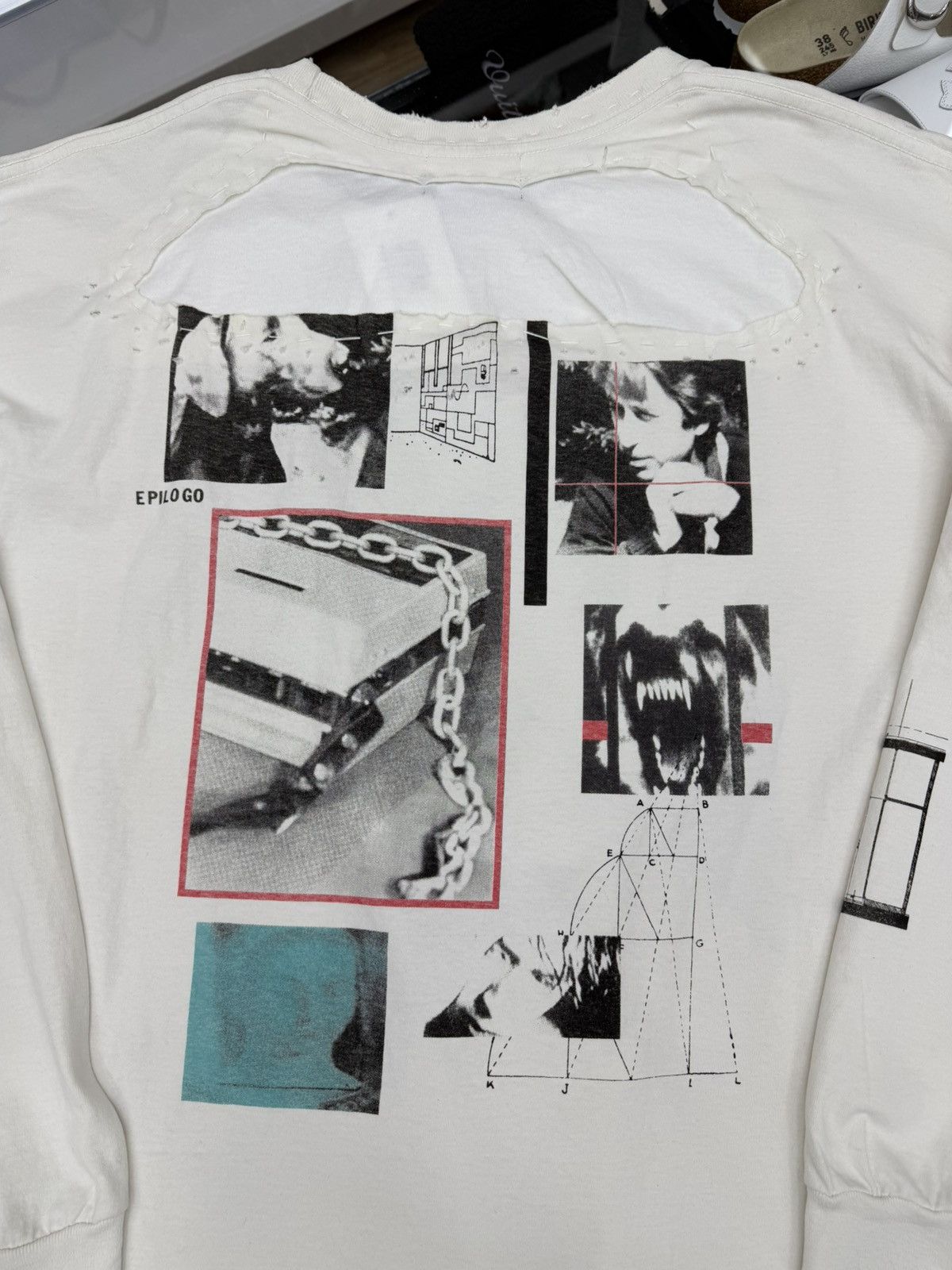 Enfants Riches Deprimes ENFANTS RICHES DÉPRIMÉS MODULAR L/S T-SHIRT VINTAGE WHITE Size US XL / EU 56 / 4 - 7 Thumbnail