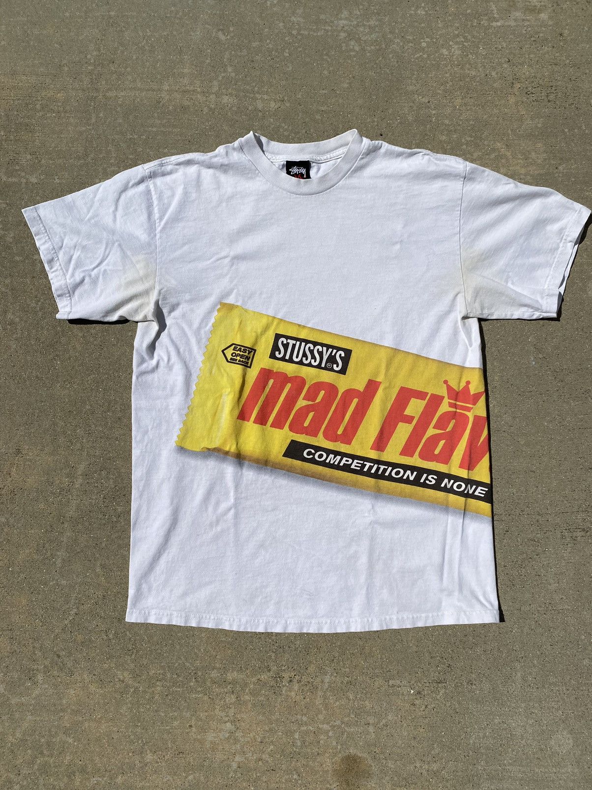 Stussy × Vintage VINTAGE Stüssy Mad Flavor Candy Bar Tee Size US M / EU 48-50 / 2 - 1 Thumbnail