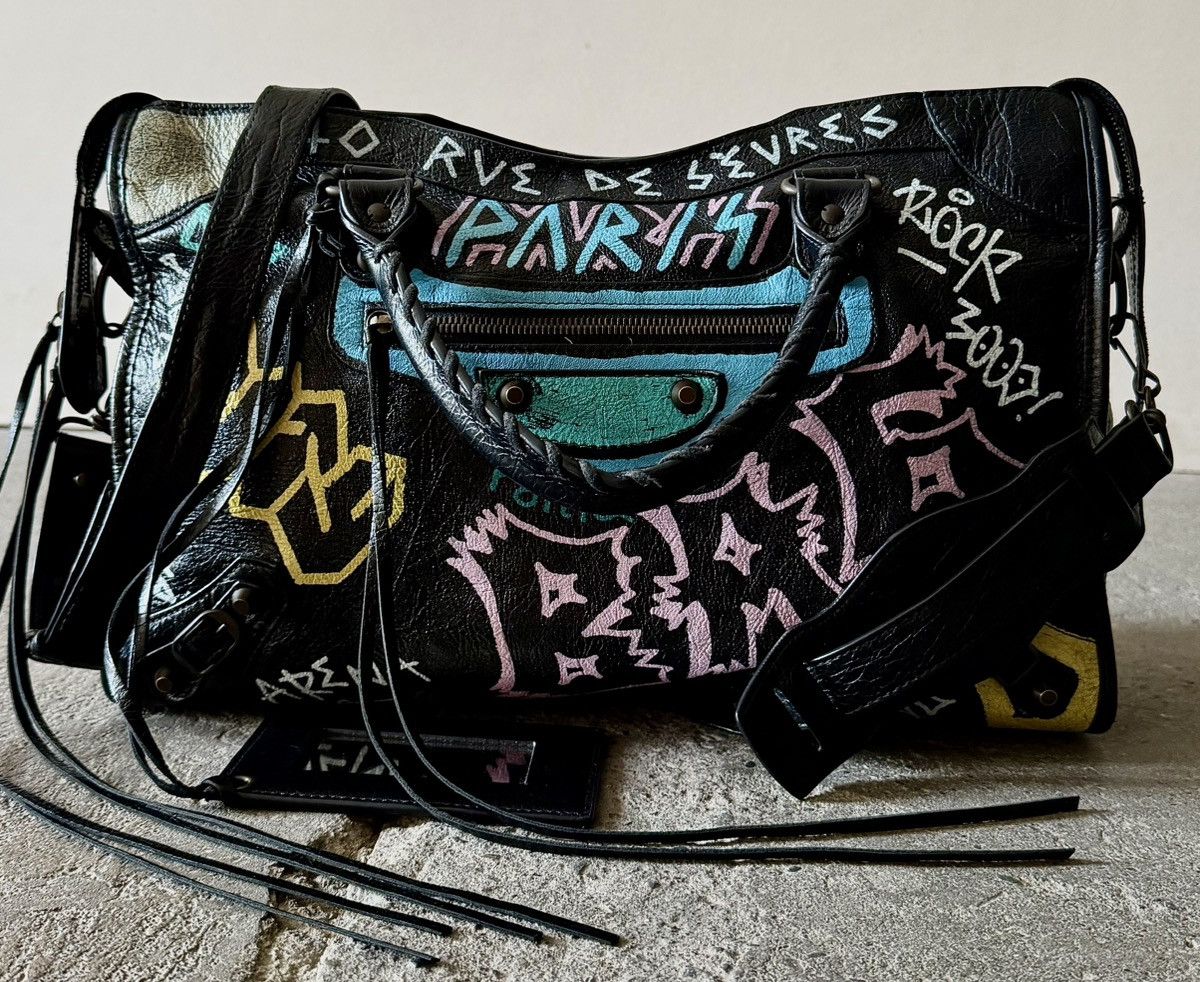 Balenciaga Balenciaga - Demna - 2017 Classic City Graffiti Lambskin Bag Size ONE SIZE - 6 Thumbnail