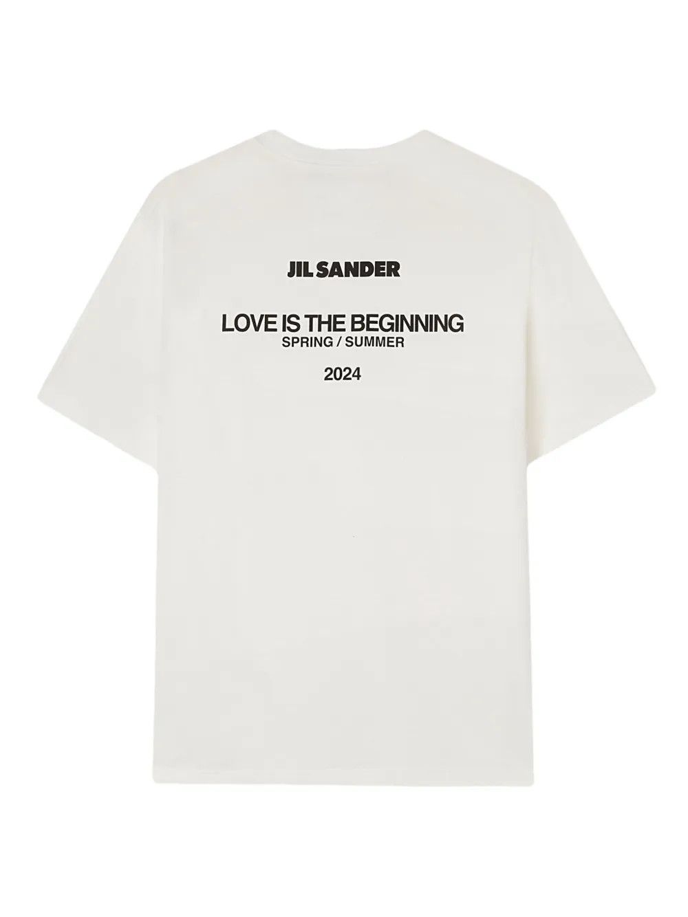 Jil Sander o1mt1gz0625 Logo-Print Cotton T-Shirt in Light Beige Size S / US 4 / IT 40 - 5 Thumbnail