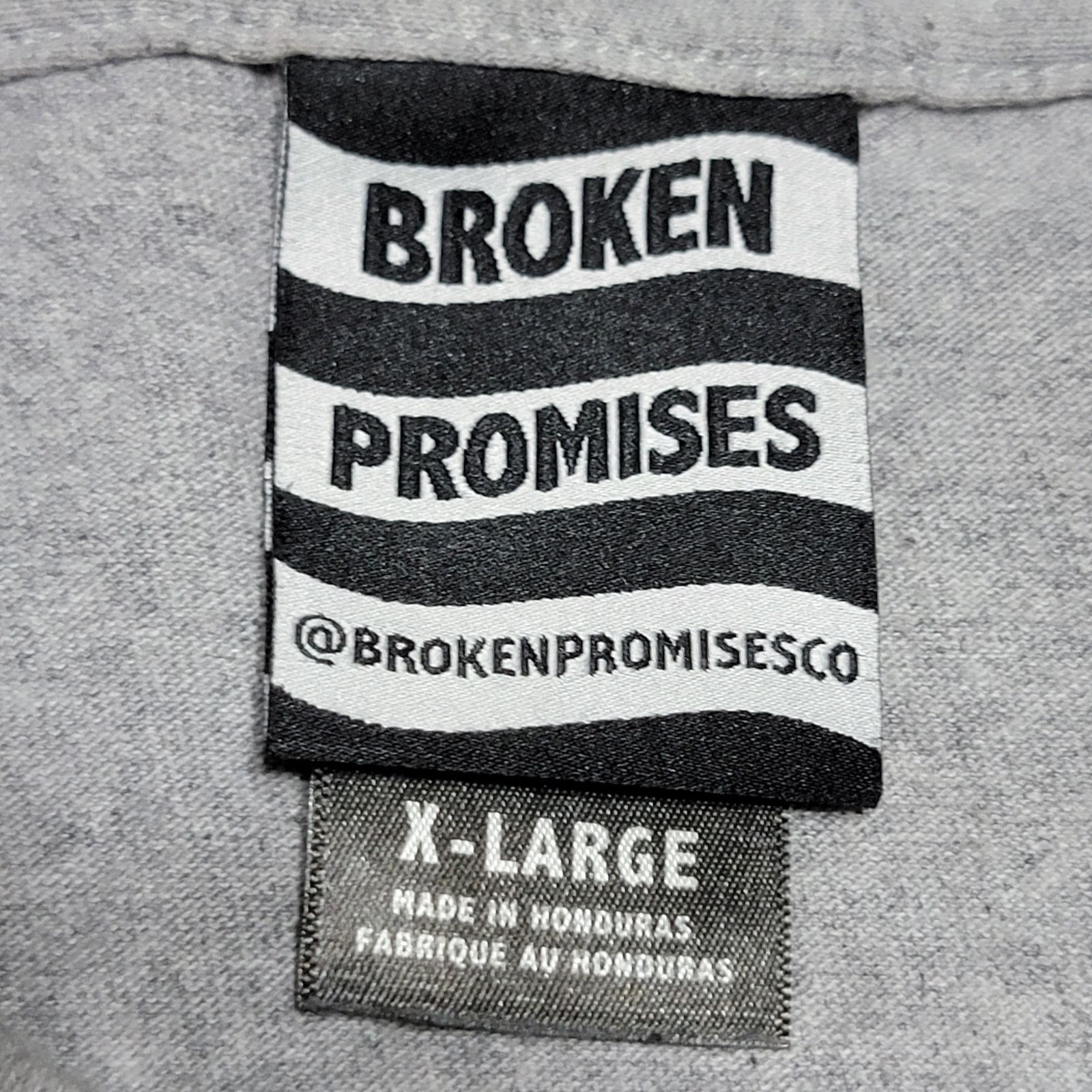 Broken Promises Co. Broken Promises Grey Unisex Tee "Leave Me Alone" - Size XL Size XL / US 12-14 / IT 48-50 - 4 Thumbnail