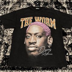 Rodman Brand Men's Worm Big Head T-Shirt in White - Size Large