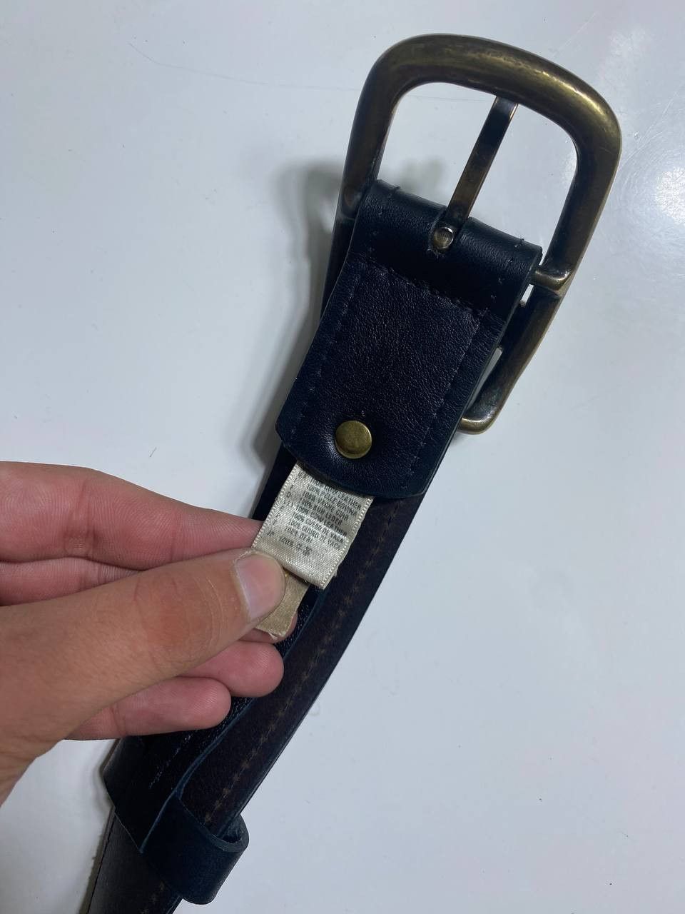Diesel × Vintage Diesel Y2K vintage logo leather belt Size ONE SIZE - 6 Thumbnail