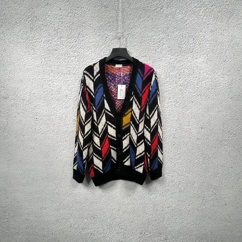 Yves Saint Laurent Saint Laurent Geometric knit sweater 2502-Nextarrow Size US XS / EU 42 / 0 - 1 Thumbnail