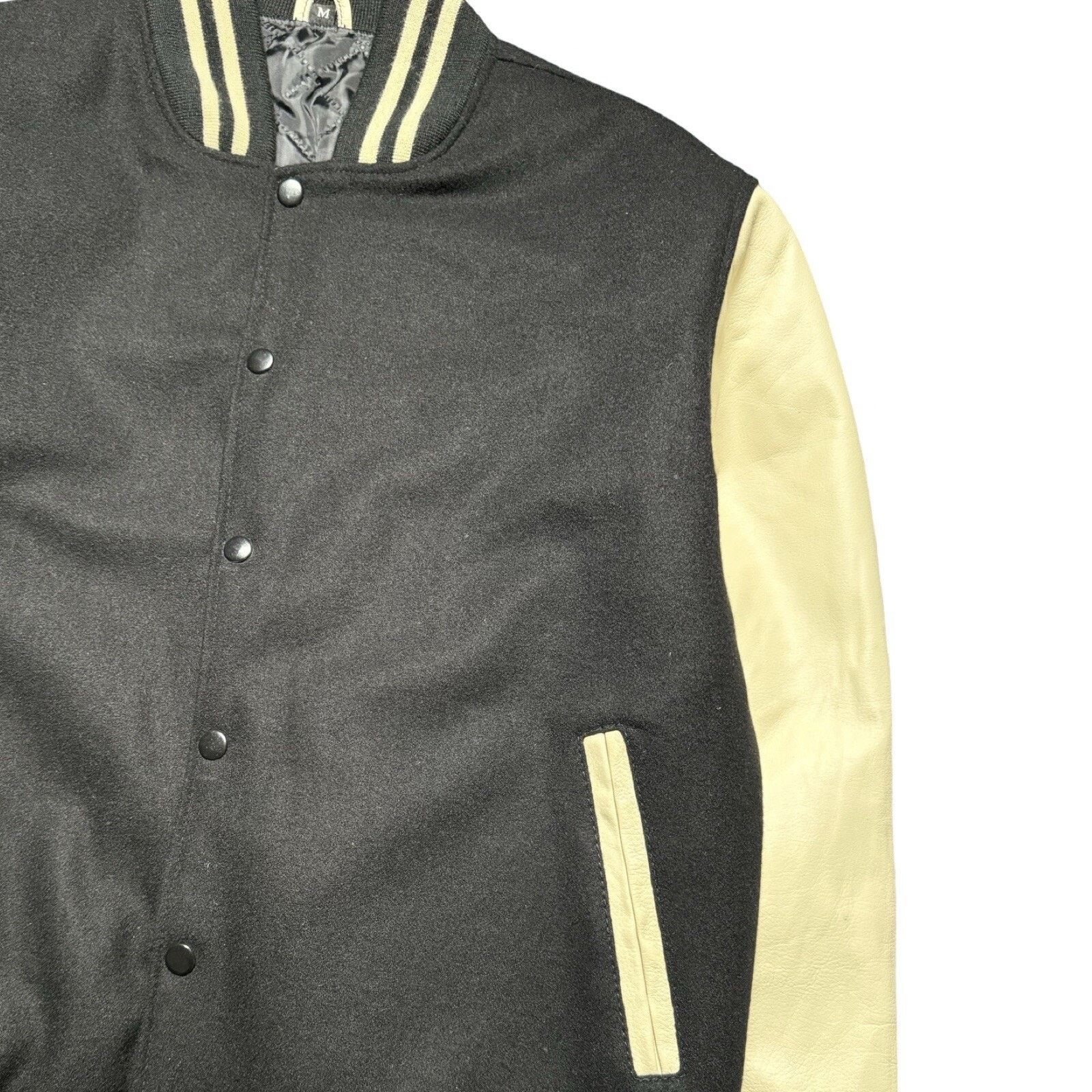 Other Blank Black Varsity Letterman Jacket College UNI Mens M Size US M / EU 48-50 / 2 - 2 Thumbnail