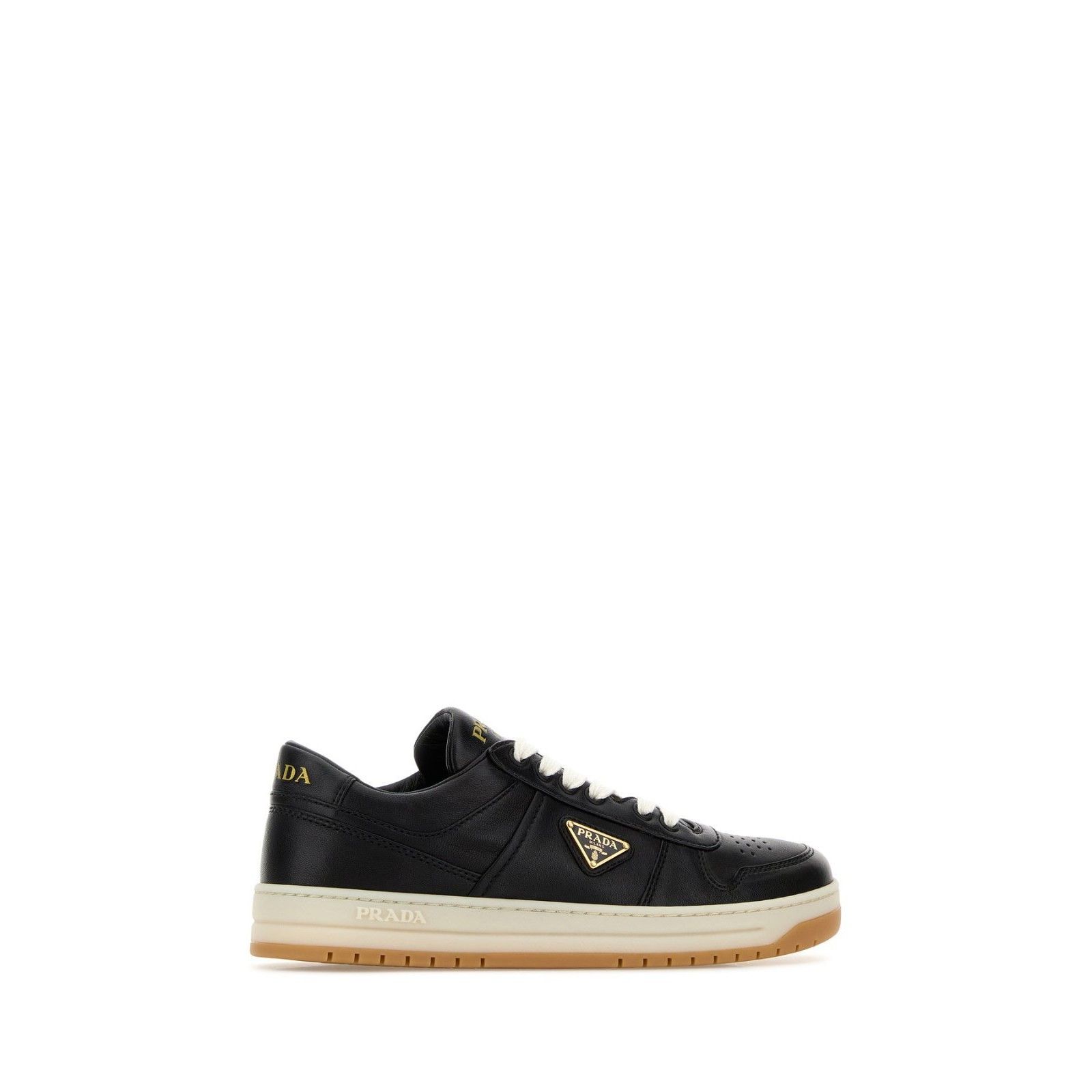 Prada PRADA Downtown Black Leather Sneakers New And Authentic (Wom Size US 9 / IT 39 - 3 Thumbnail