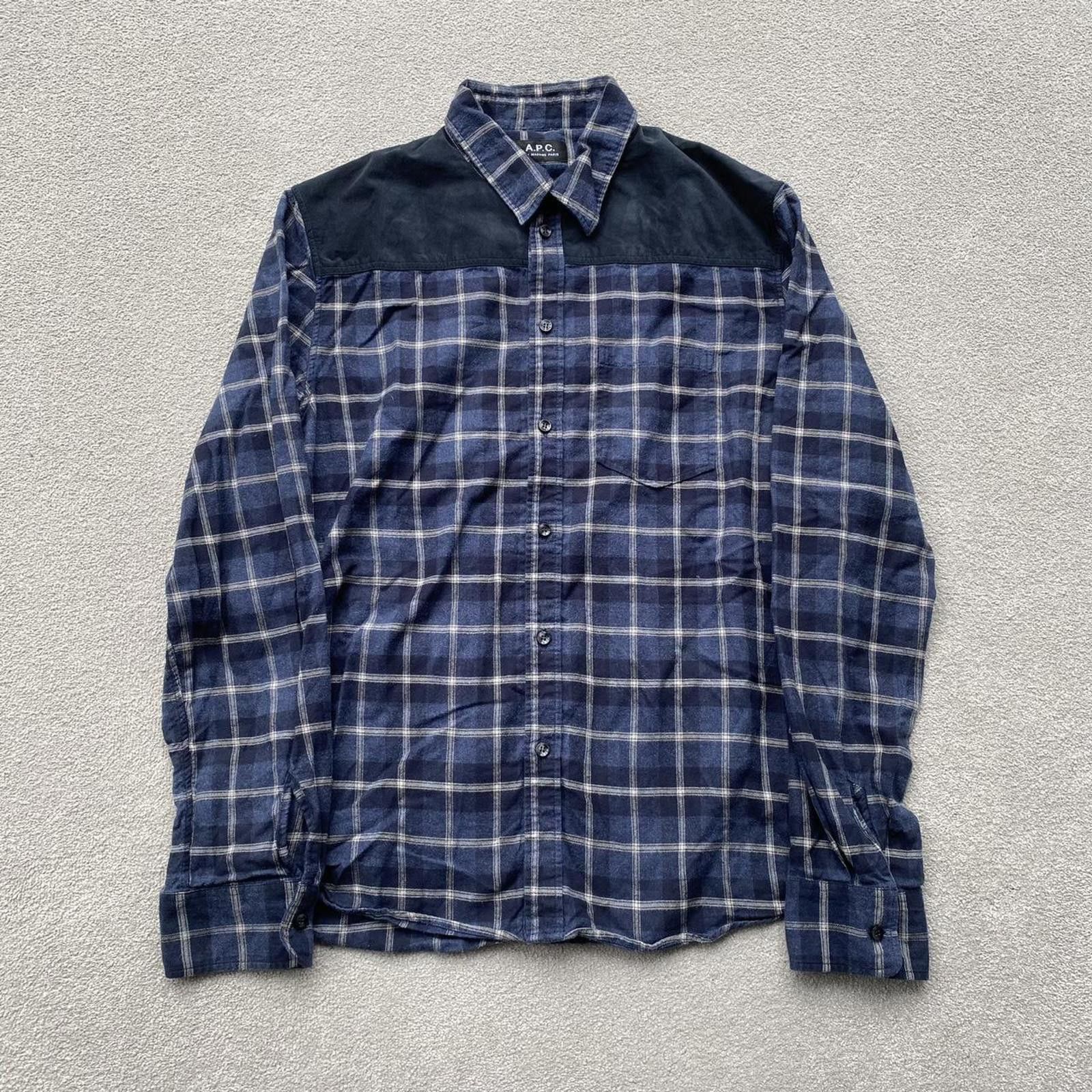 A.P.C. APC Checkered Flannel Button Up Shirt Size US M / EU 48-50 / 2 - 1 Thumbnail