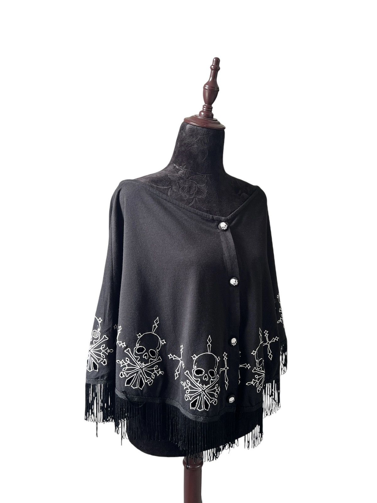 Japanese Brand × Seditionaries Ghost Of Harlem 🇯🇵 Cross Skulls Embroidered Cloak Size US S / EU 44-46 / 1 - 2 Thumbnail