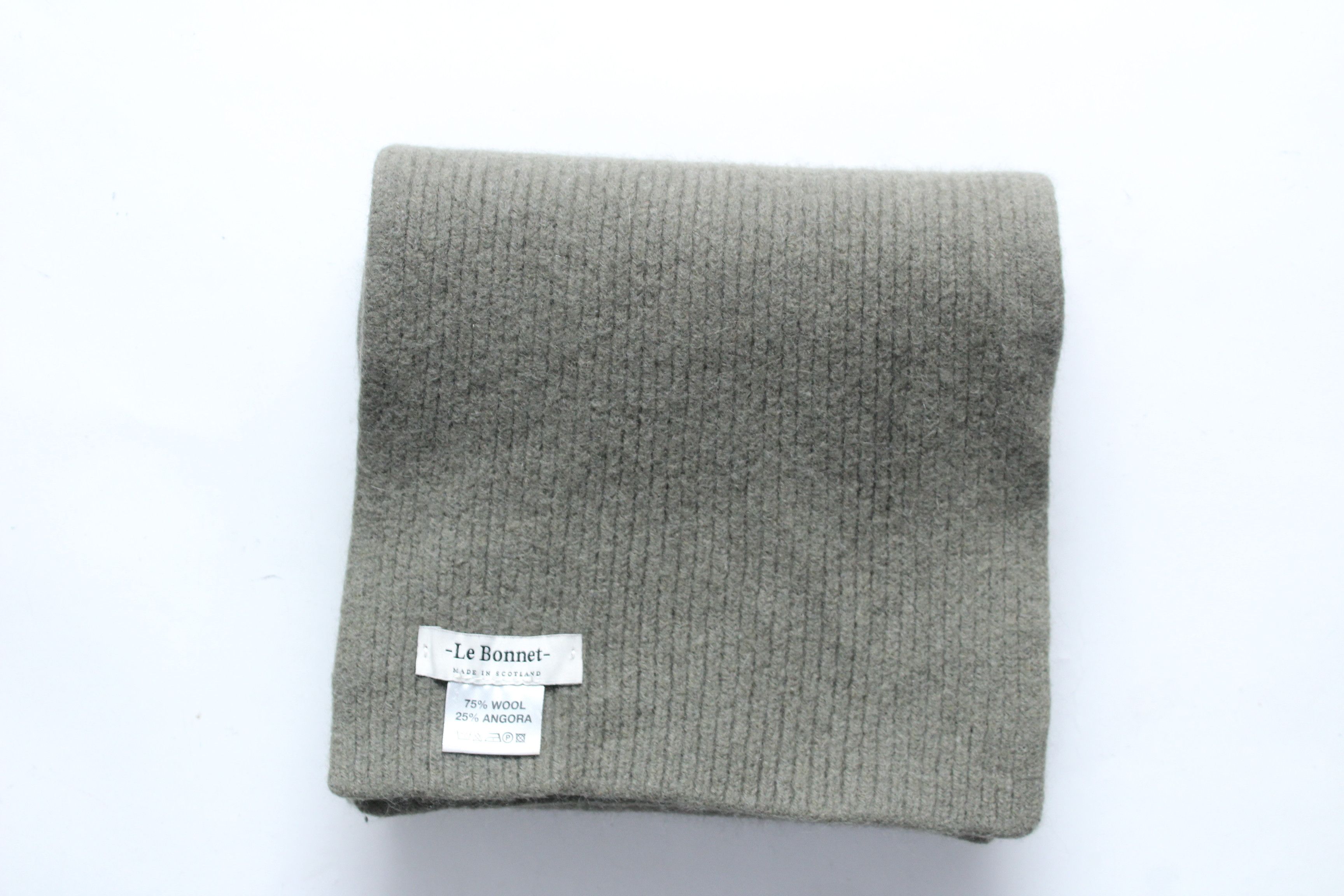 Other Le Bonnet Wool & Angora Ribbed Scarf - Made in Scotland Size ONE SIZE - 14 Thumbnail
