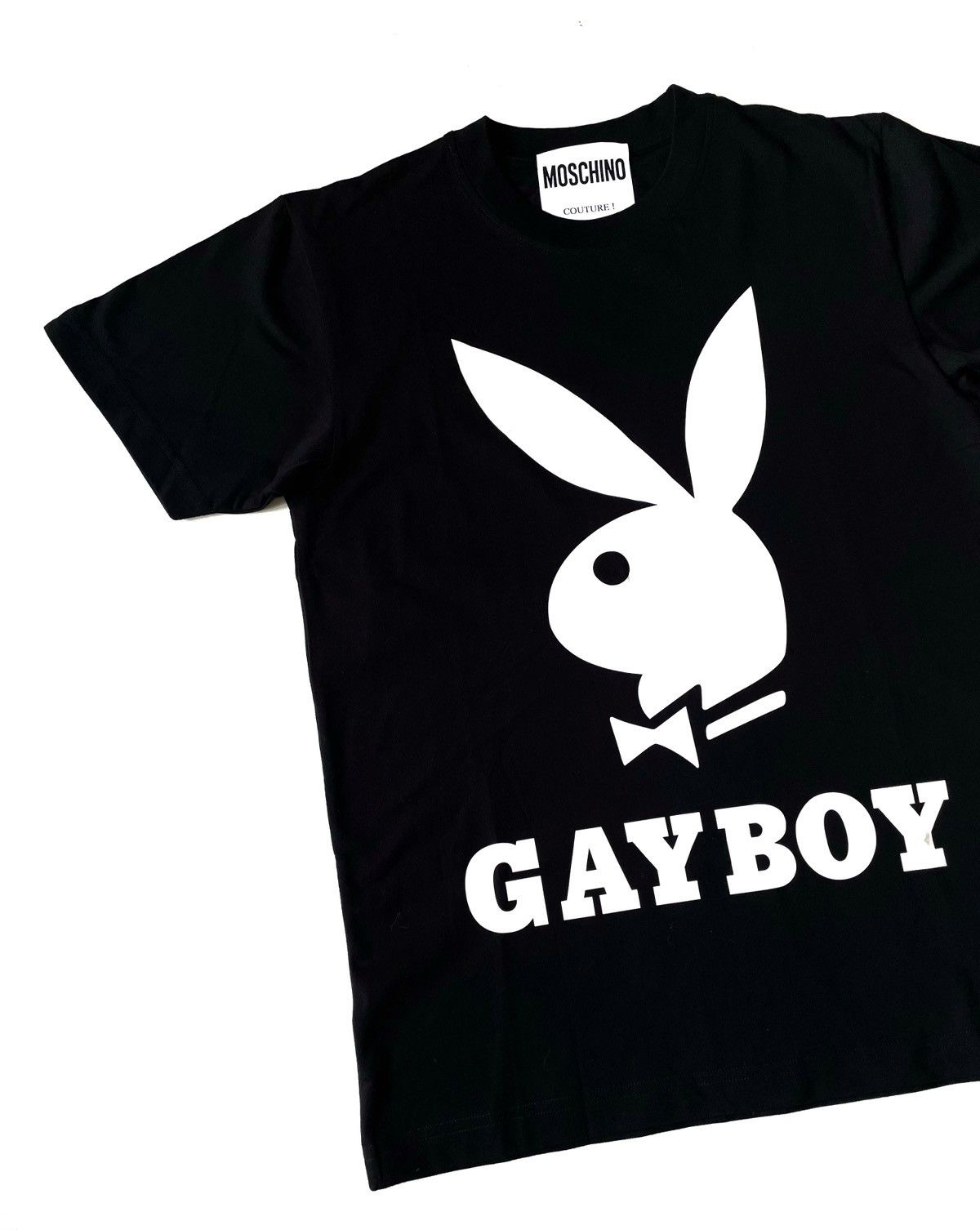 Moschino Moschino Couture Black Women Black Playboy T-Shirt Size S Size S / US 4 / IT 40 - 4 Thumbnail