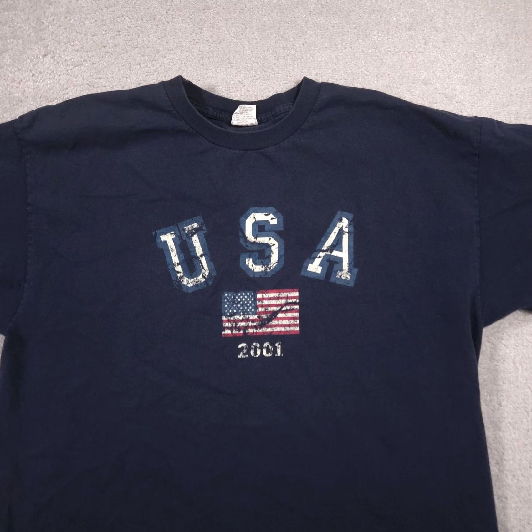 Vintage VINTAGE Arizona Jean Co Shirt Mens XL Blue USA Flag 2001 Patriotic Graphic Tee Size US XL / EU 56 / 4 - 4 Thumbnail