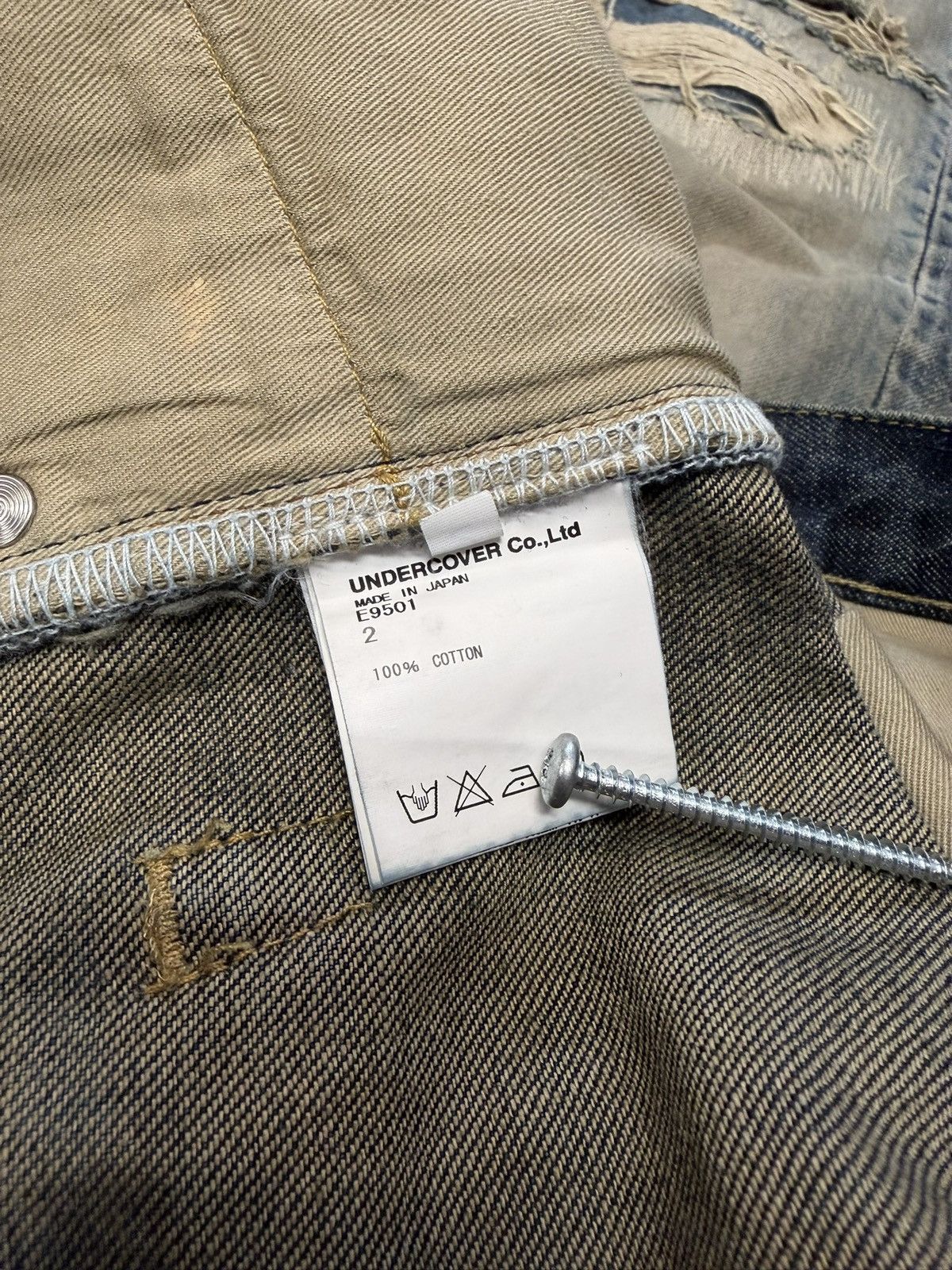 Undercover Undercover SS10 Blue Yarn 68 Denim Size 2 Men’s (Blue Yarns) Size US 30 / EU 46 - 5 Thumbnail