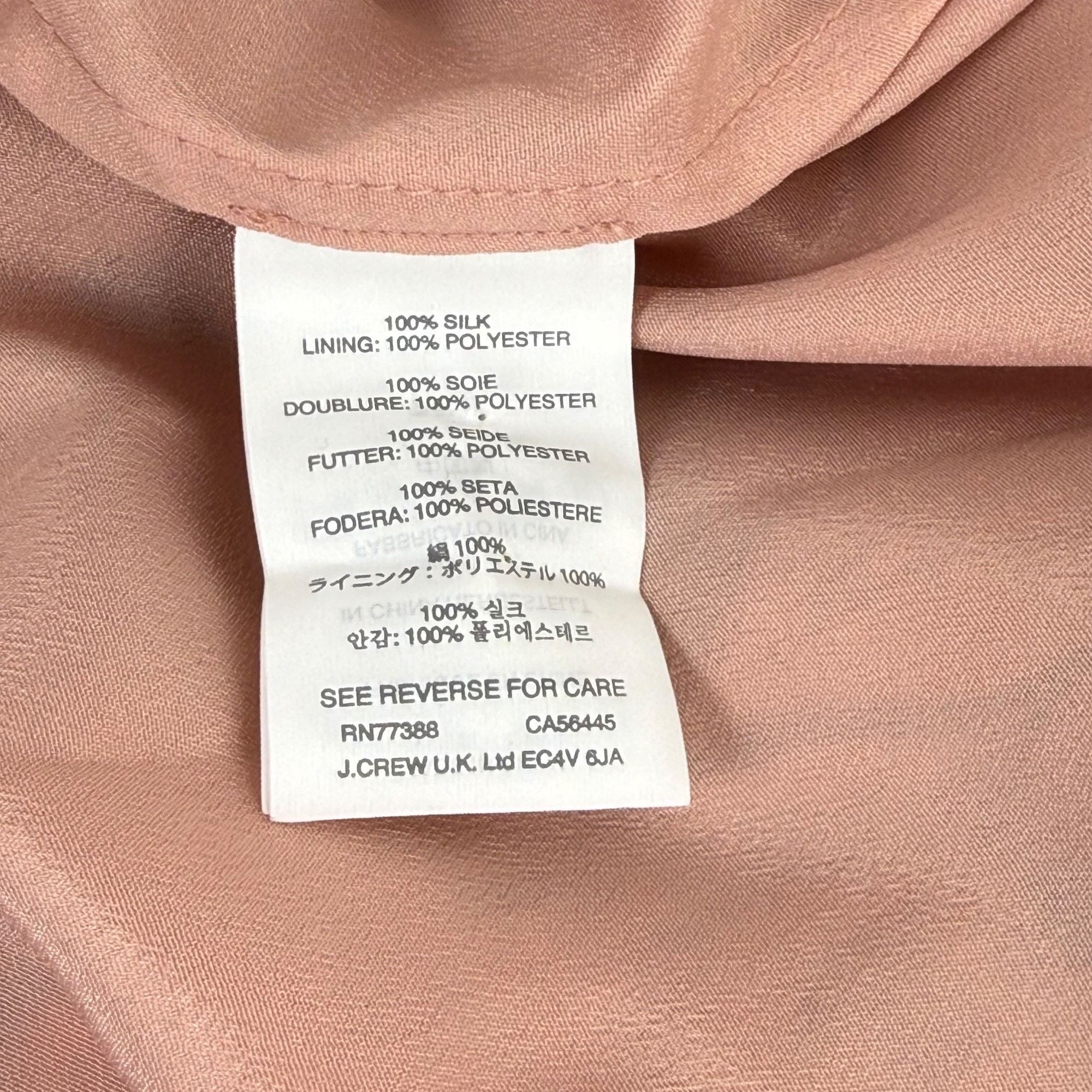 J.Crew J.Crew Pink Marbled Print Silk Chiffon Cap-Sleeve A-Line Kne Size M / US 6-8 / IT 42-44 - 6 Thumbnail