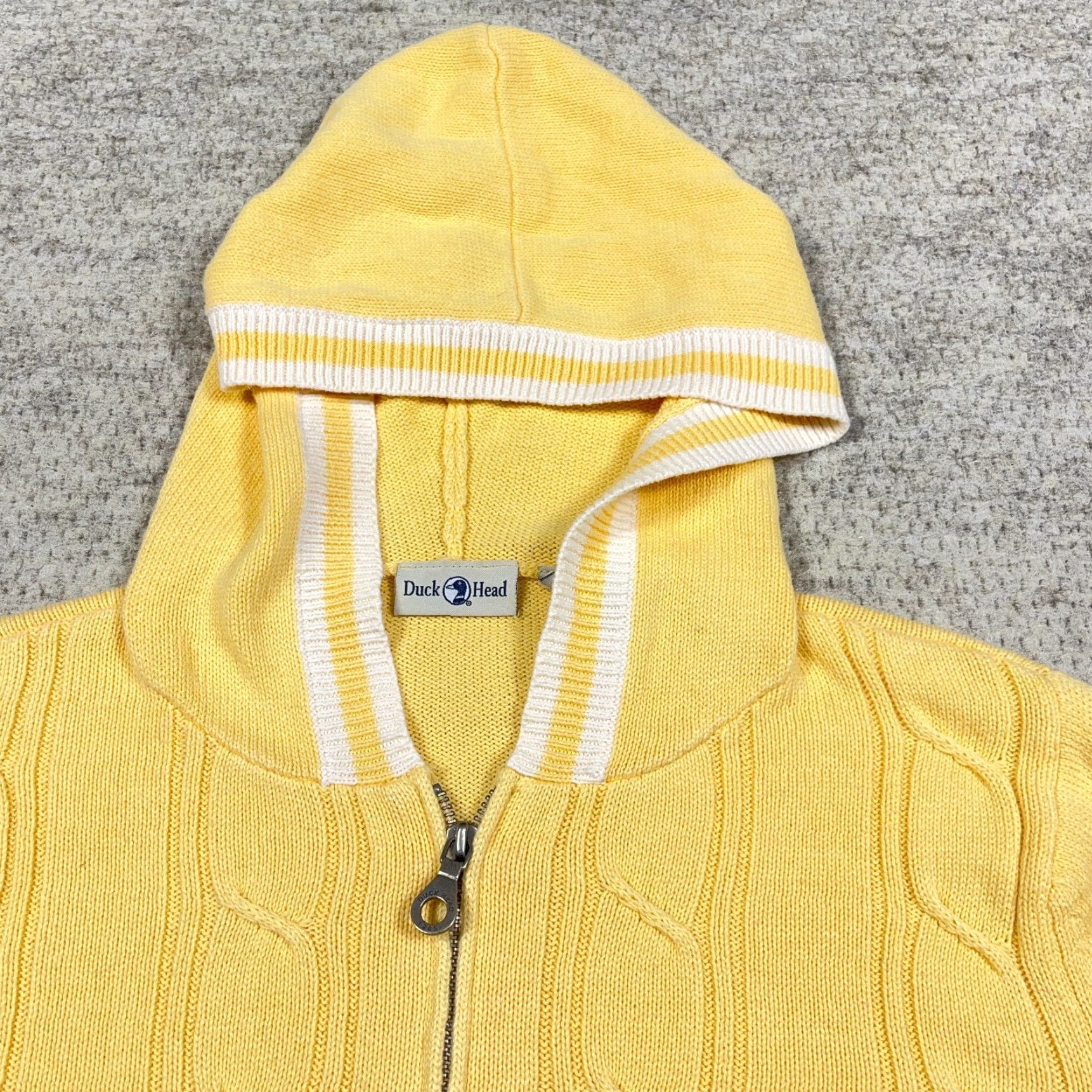 Vintage VINTAGE Duck Head Sweater Shirt Womens Small Yellow Full Zip Hoodie Size L / US 10 / IT 46 - 3 Thumbnail