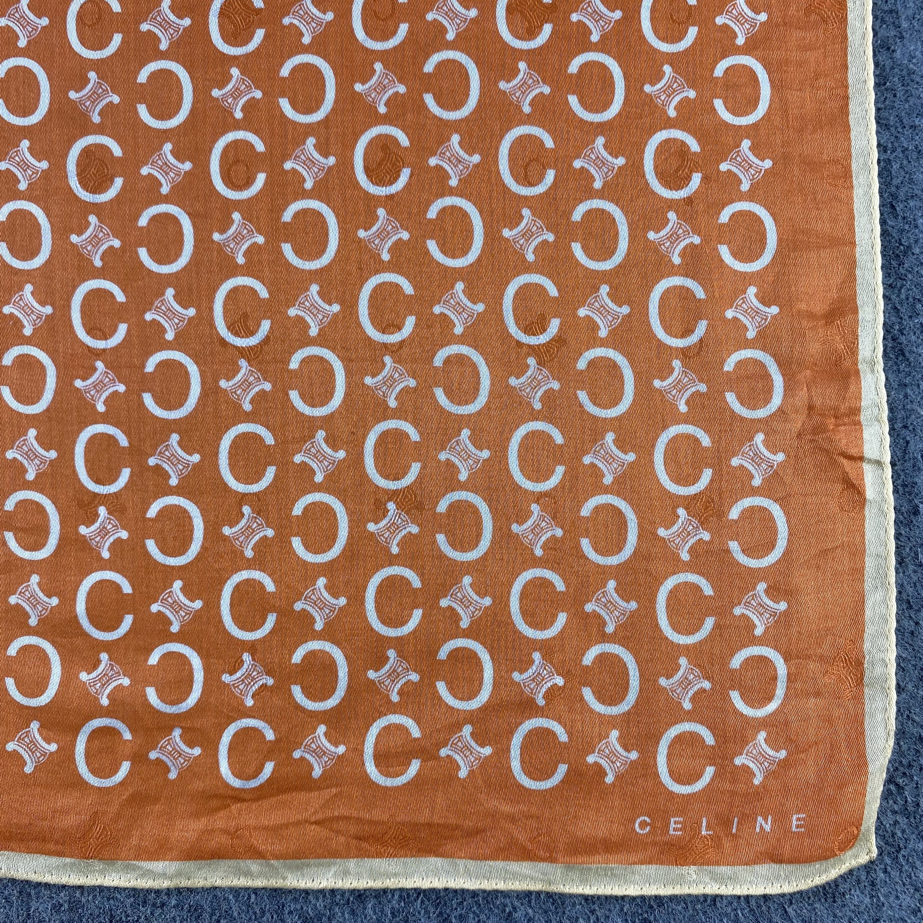 Celine × Vintage Celine Monogram Handkerchief/Neckerchief/Bandana HC718 Size ONE SIZE - 3 Thumbnail