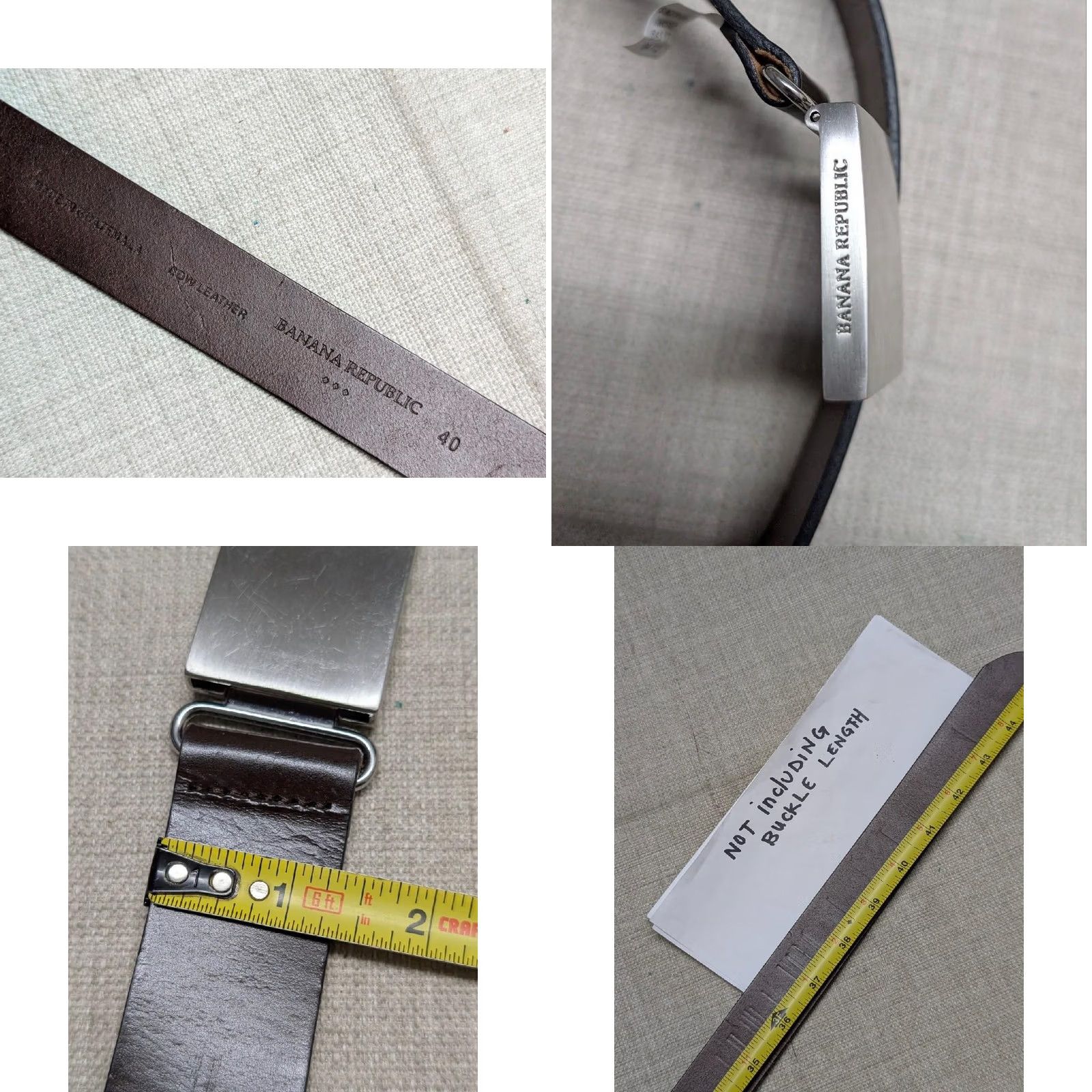 Banana Republic Banana Republic dress belt 40 brown chrome buckle cowhide leather Dress Belt Mens 40 Brown Size 40 - 8 Thumbnail