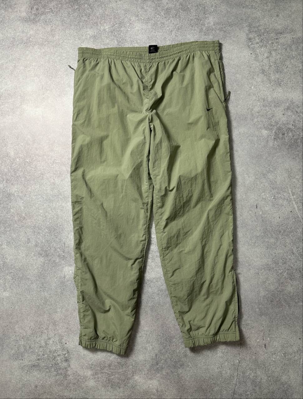 Nike Streetwear Vintage Vintage 2000s Nike Small Swoosh Olive Green Track Pants Y2K Grailed