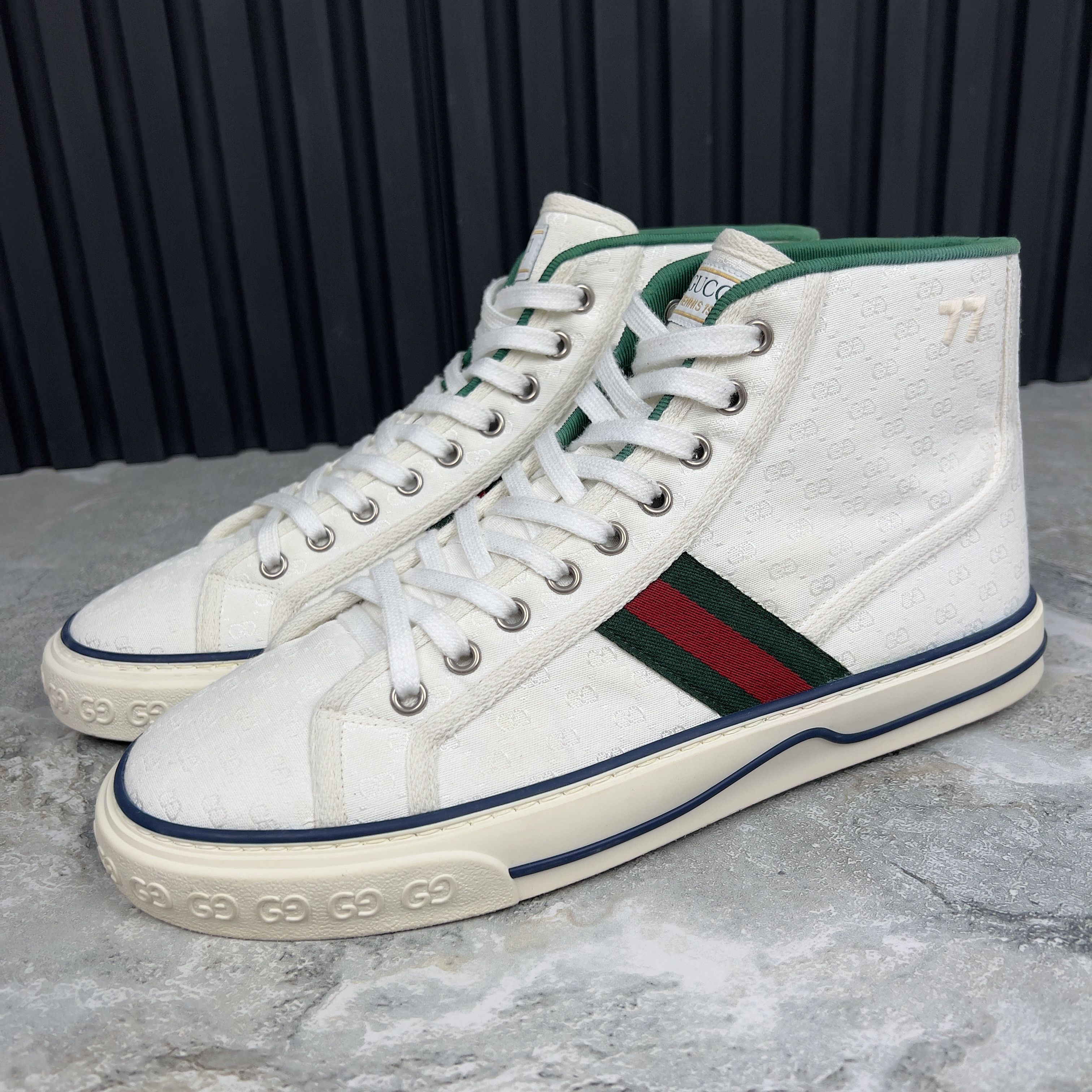 Gucci GUCCI Tennis 1977 Web GG Sneakers Monogram Canvas Fabric Size US 8.5 / EU 41-42 - 2 Thumbnail